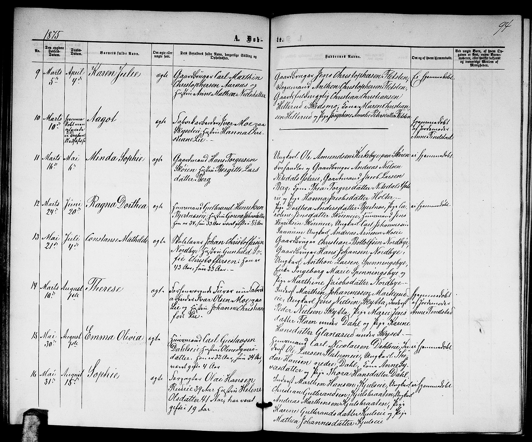 Nittedal prestekontor Kirkebøker, SAO/A-10365a/G/Ga/L0001: Parish register (copy) no. I 1, 1859-1878, p. 94