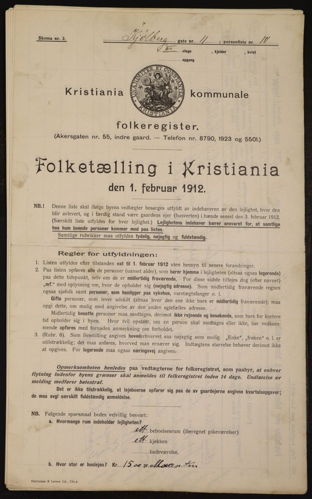 OBA, Municipal Census 1912 for Kristiania, 1912, p. 51757