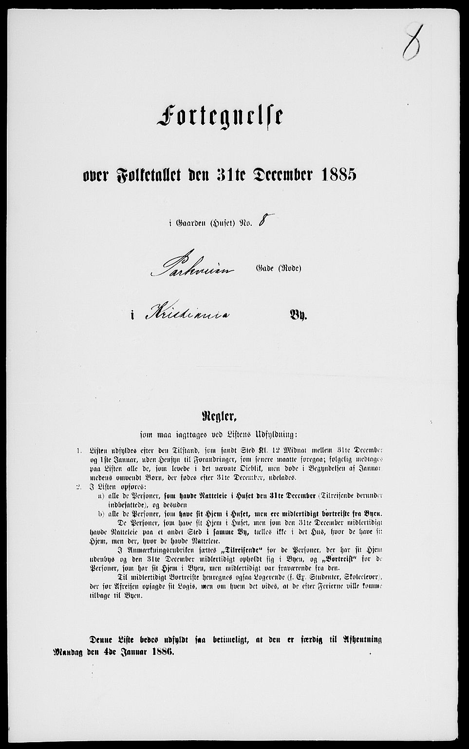 RA, 1885 census for 0301 Kristiania, 1885, p. 580