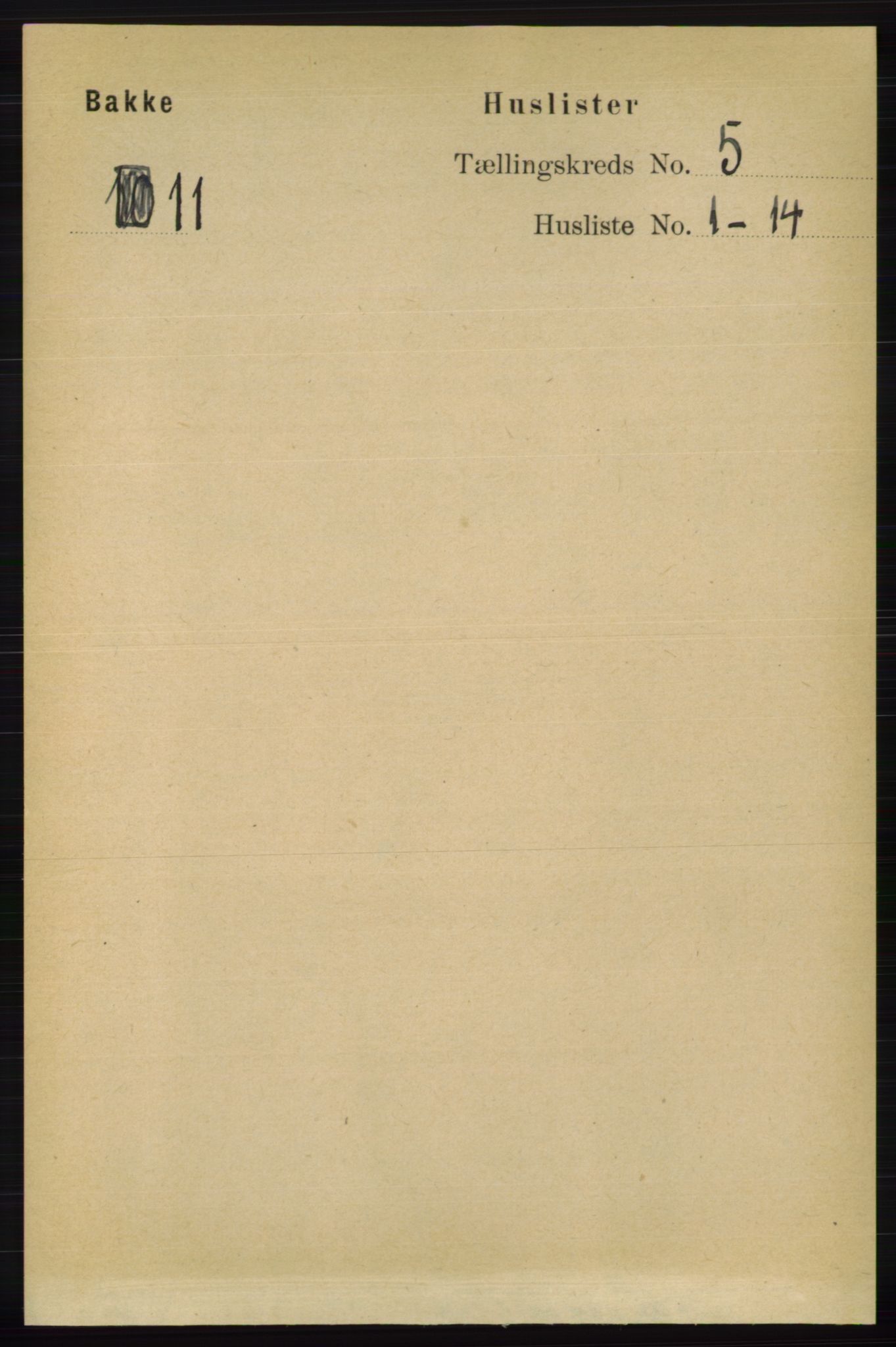 RA, 1891 census for 1045 Bakke, 1891, p. 1062