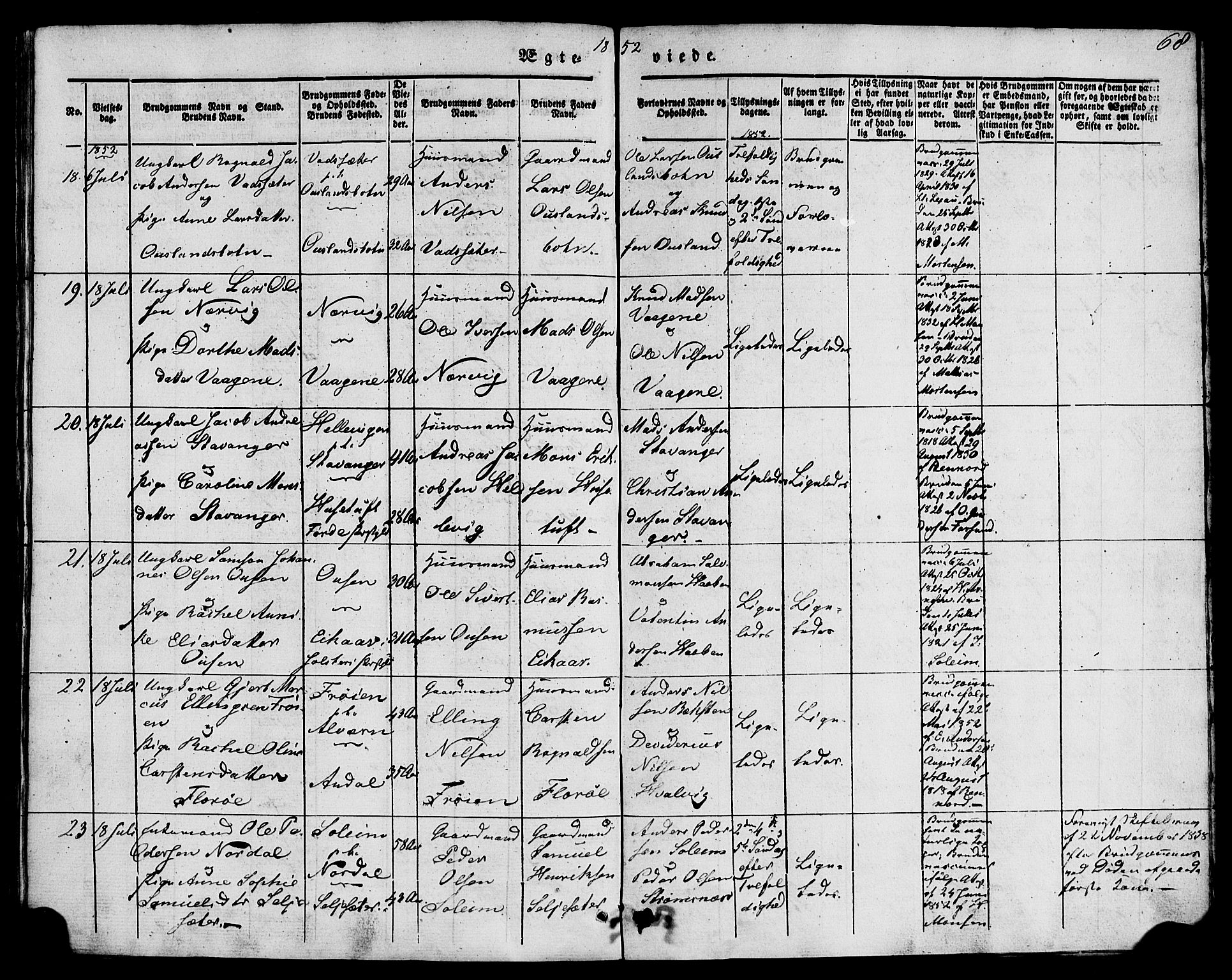 Kinn sokneprestembete, AV/SAB-A-80801/H/Haa/Haaa/L0009: Parish register (official) no. A 9, 1841-1852, p. 68