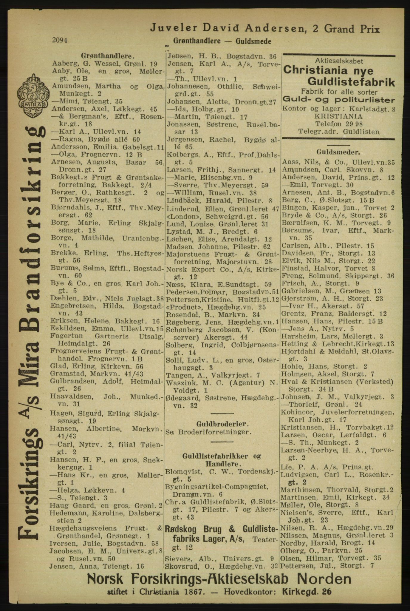 Kristiania/Oslo adressebok, PUBL/-, 1918, p. 2247