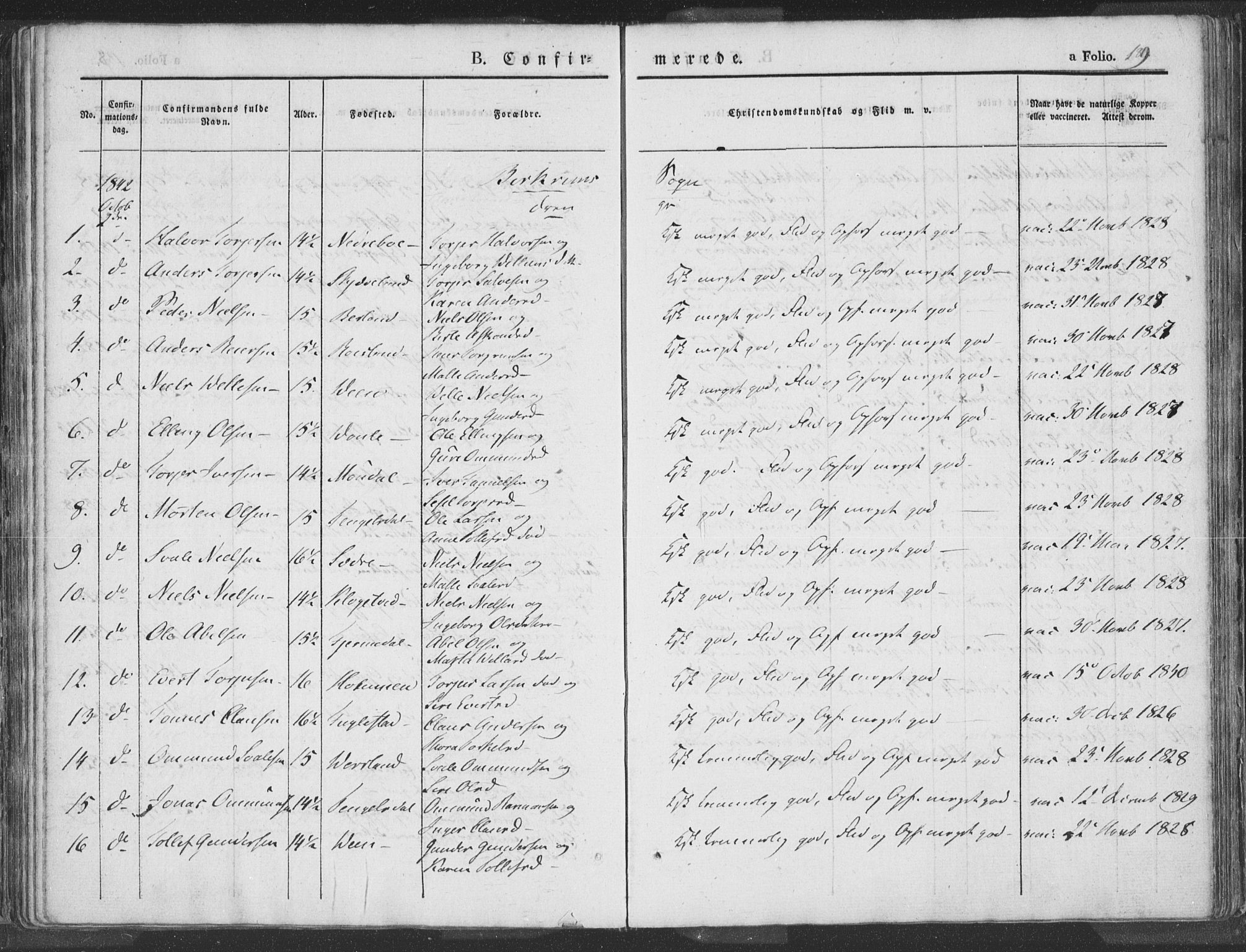 Helleland sokneprestkontor, SAST/A-101810: Parish register (official) no. A 6.1, 1834-1863, p. 189