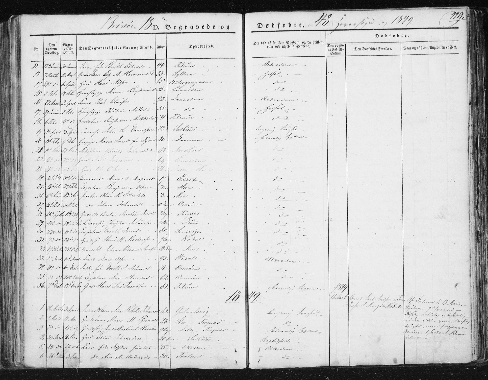 Ministerialprotokoller, klokkerbøker og fødselsregistre - Nordland, SAT/A-1459/813/L0198: Parish register (official) no. 813A08, 1834-1874, p. 429