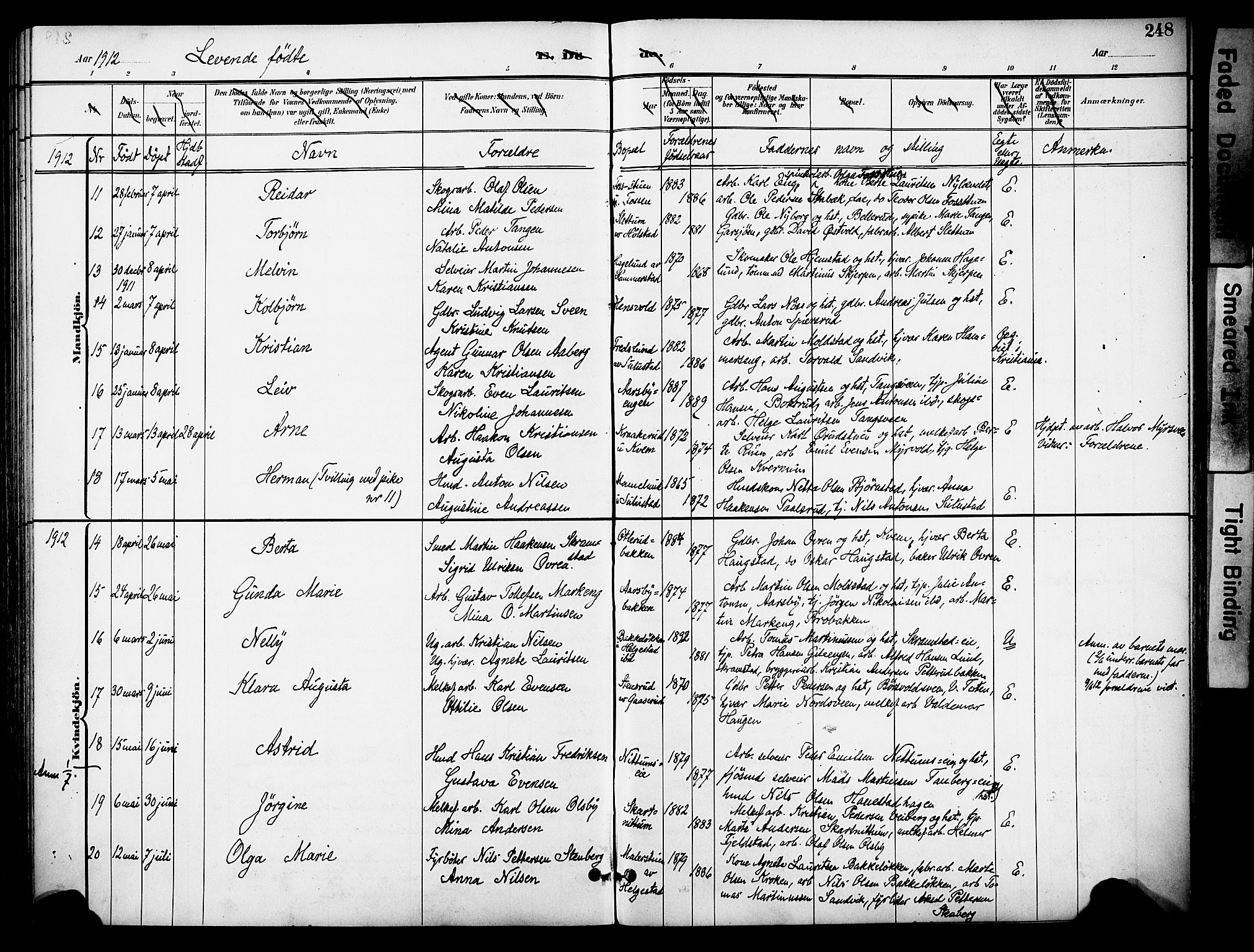 Østre Toten prestekontor, AV/SAH-PREST-104/H/Ha/Haa/L0009: Parish register (official) no. 9, 1897-1913, p. 248