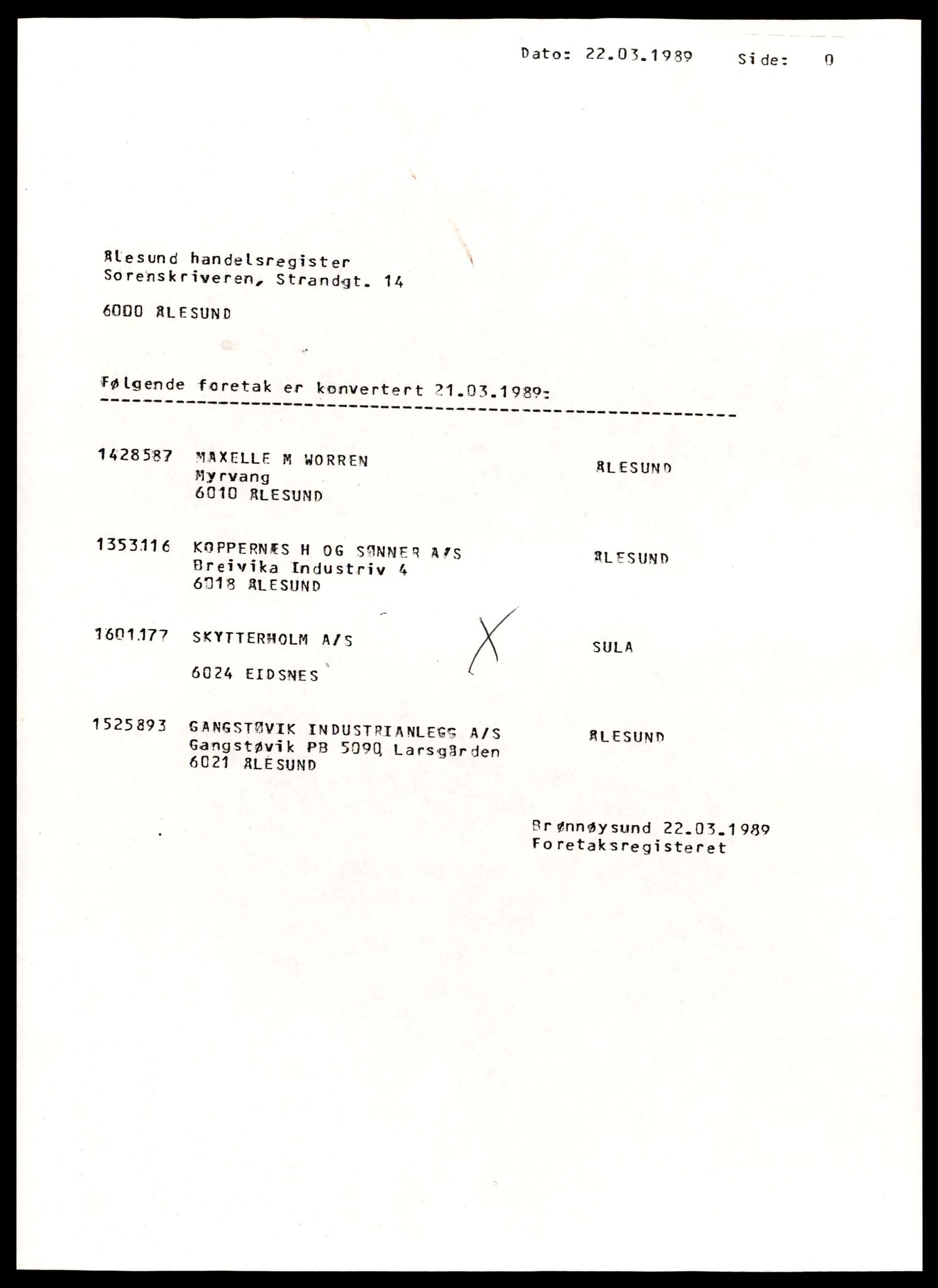 Ålesund sorenskriveri, AV/SAT-A-4383/2/J/Jd/Jde/L0063: Bilag. Aksjeselskap og andelslag Sky - Sparebank, 1967-1989, p. 3