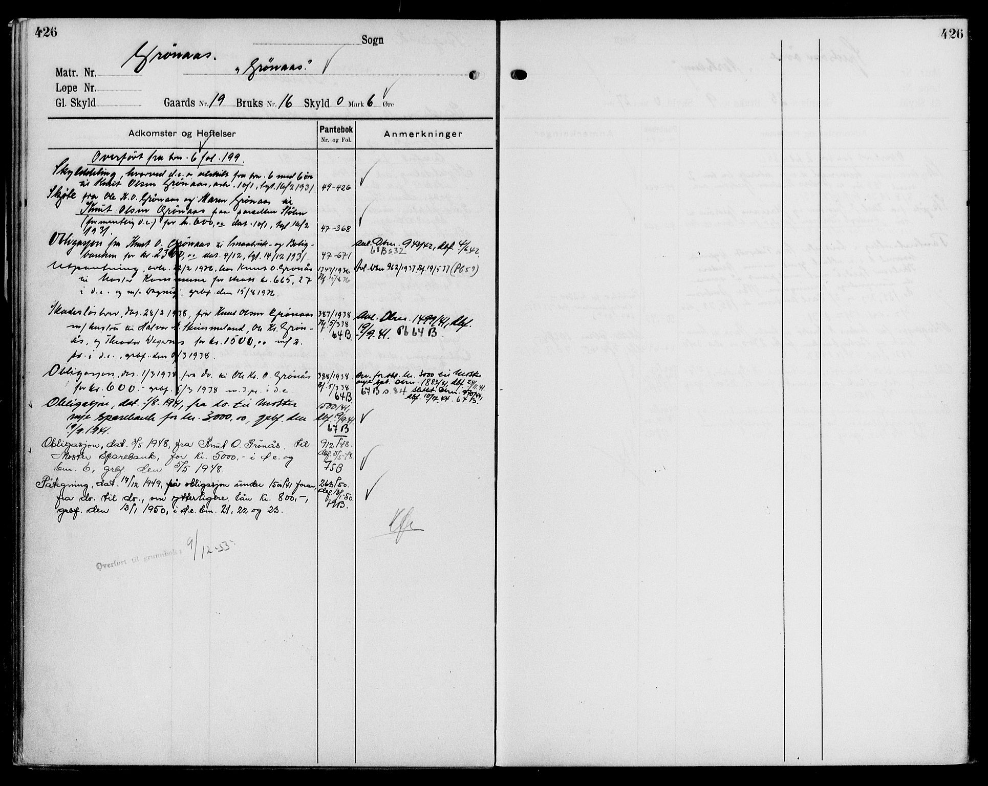 Sunnhordland sorenskrivar, AV/SAB-A-2401/1/G/Ga/Gap/L0001: Mortgage register no. II.A.p.1, 1914-1956, p. 426