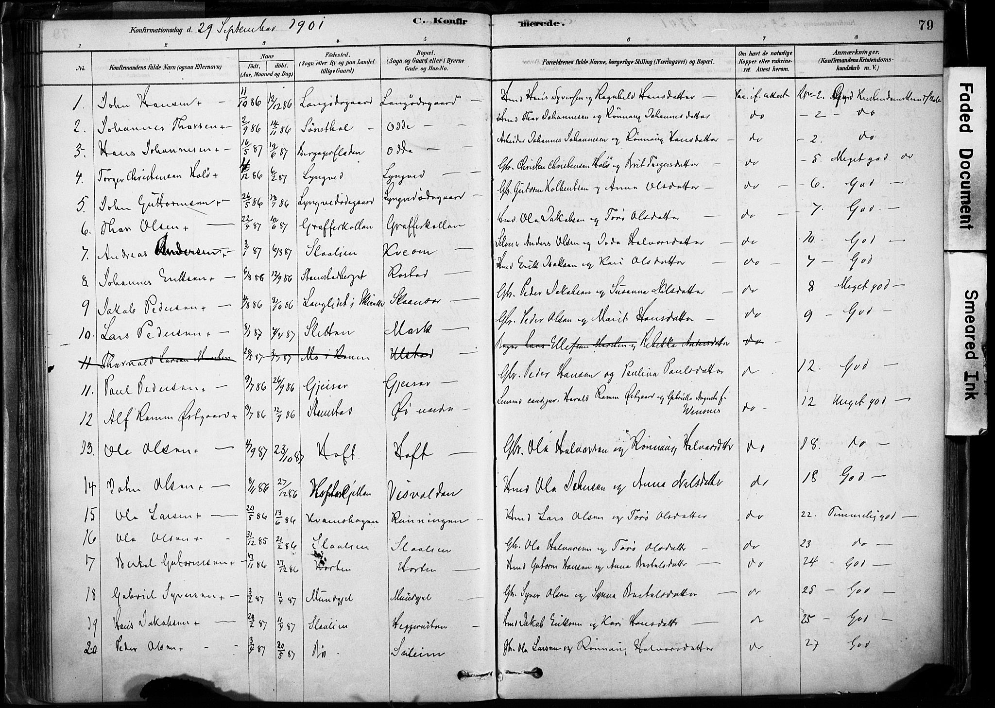 Lom prestekontor, AV/SAH-PREST-070/K/L0009: Parish register (official) no. 9, 1878-1907, p. 79