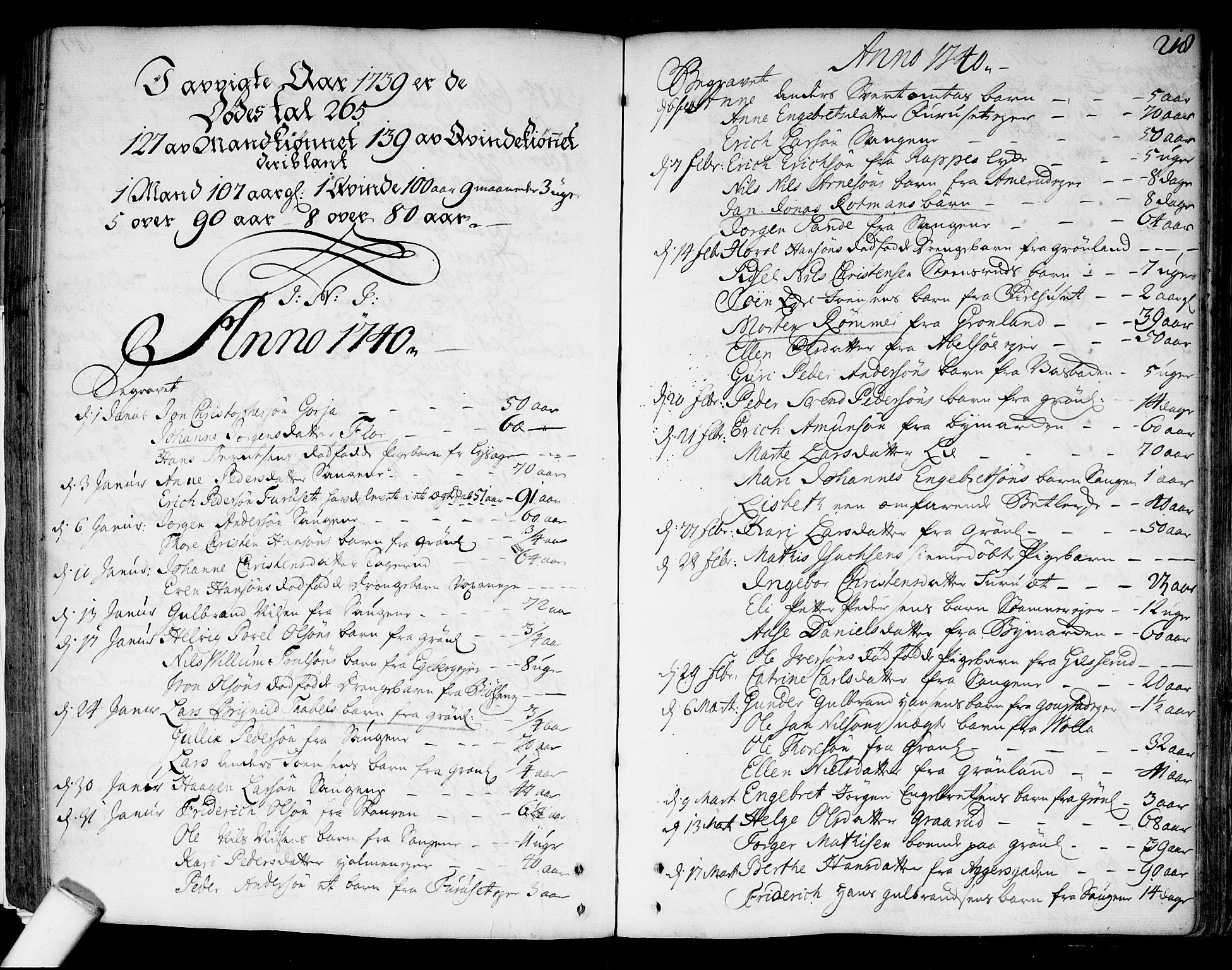 Aker prestekontor kirkebøker, SAO/A-10861/F/L0007: Parish register (official) no. 7, 1734-1748, p. 218