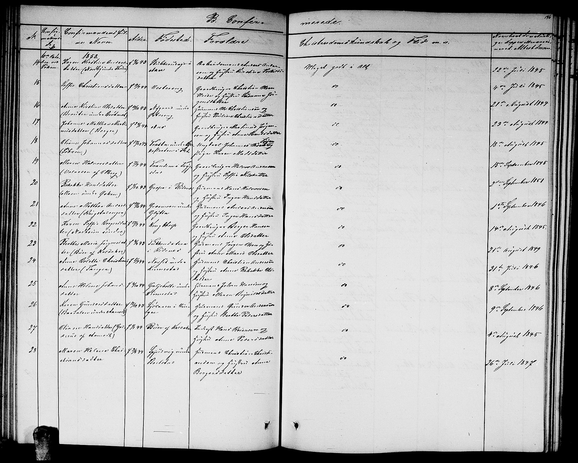 Høland prestekontor Kirkebøker, AV/SAO-A-10346a/G/Ga/L0004: Parish register (copy) no. I 4, 1854-1862, p. 196