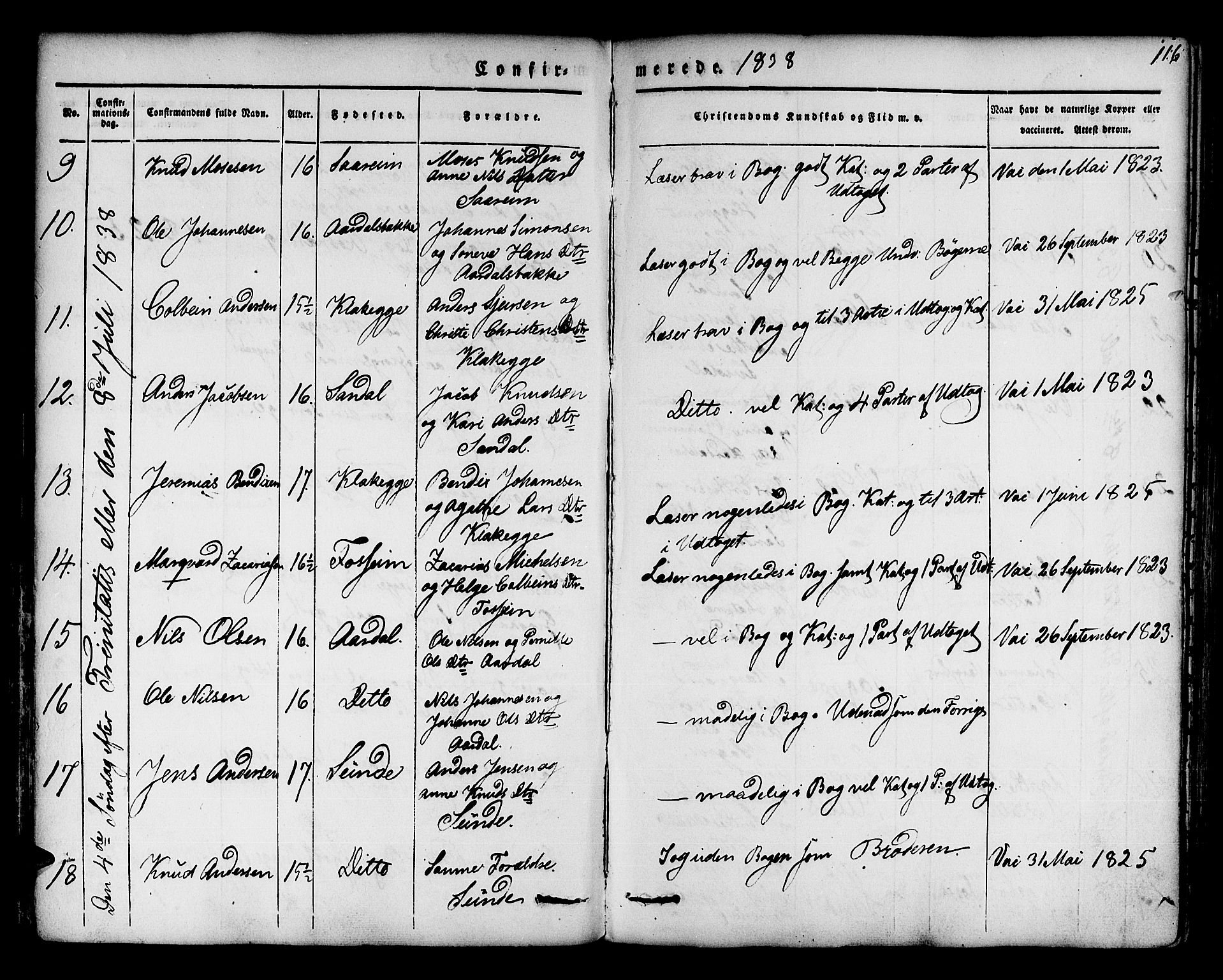 Jølster sokneprestembete, AV/SAB-A-80701/H/Haa/Haaa/L0009: Parish register (official) no. A 9, 1833-1848, p. 116