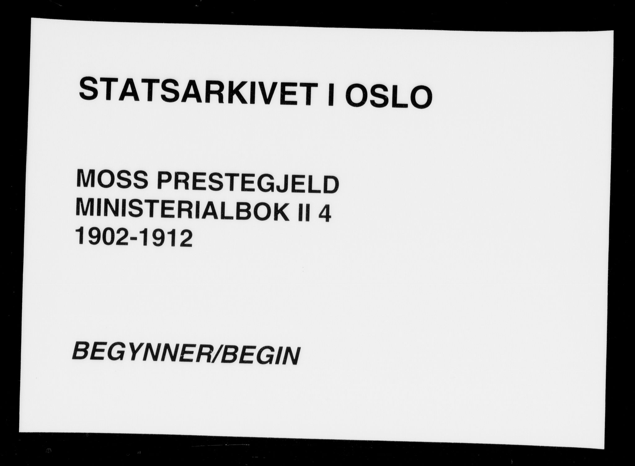 Moss prestekontor Kirkebøker, SAO/A-2003/F/Fb/L0004: Parish register (official) no. II 4, 1902-1912