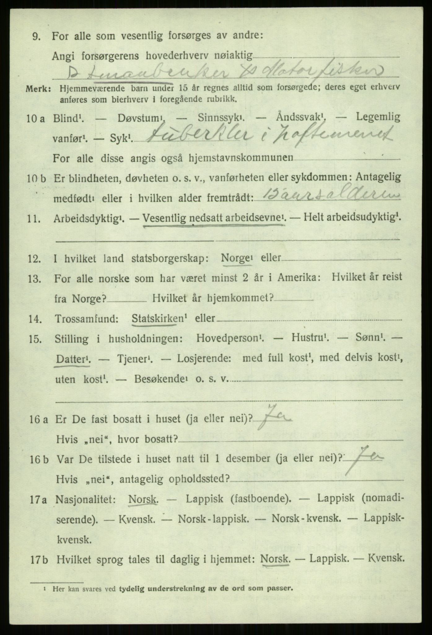 SATØ, 1920 census for Ibestad, 1920, p. 9794