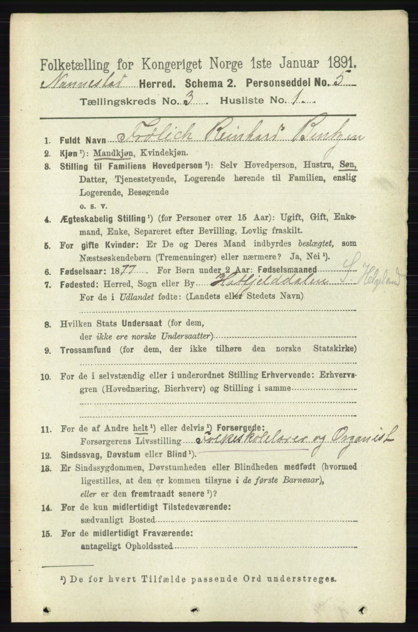 RA, 1891 census for 0238 Nannestad, 1891, p. 1469