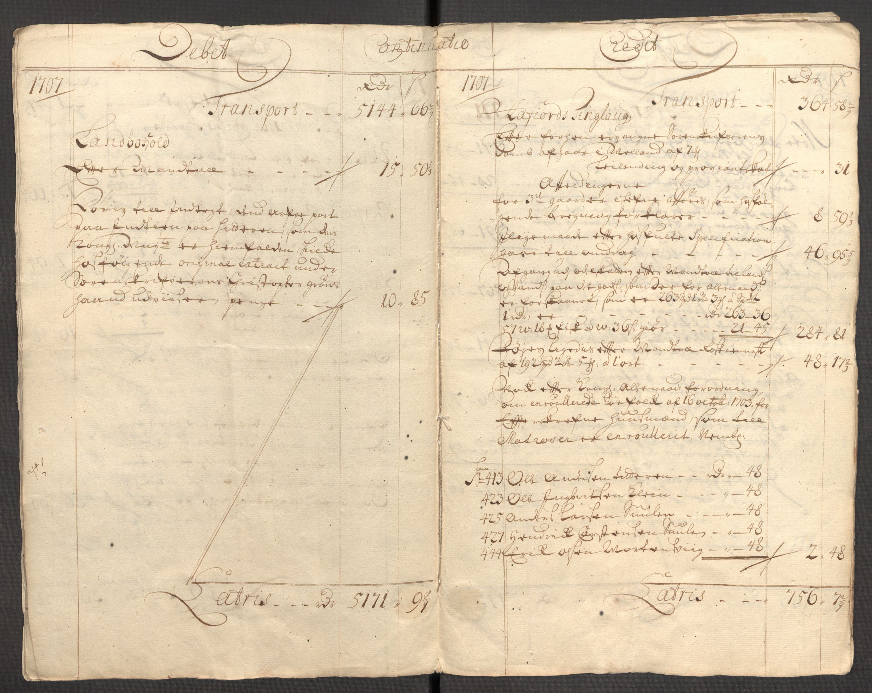 Rentekammeret inntil 1814, Reviderte regnskaper, Fogderegnskap, AV/RA-EA-4092/R57/L3857: Fogderegnskap Fosen, 1706-1707, p. 275