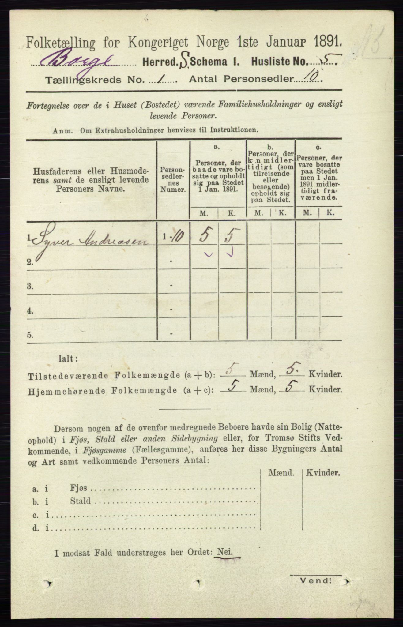 RA, 1891 census for 0113 Borge, 1891, p. 32