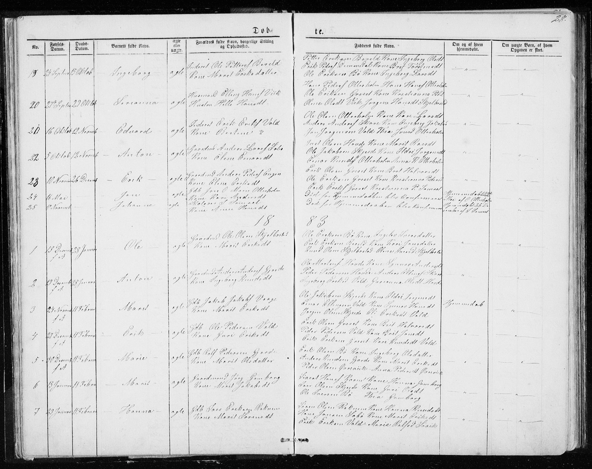 Ministerialprotokoller, klokkerbøker og fødselsregistre - Møre og Romsdal, SAT/A-1454/543/L0564: Parish register (copy) no. 543C02, 1867-1915, p. 28