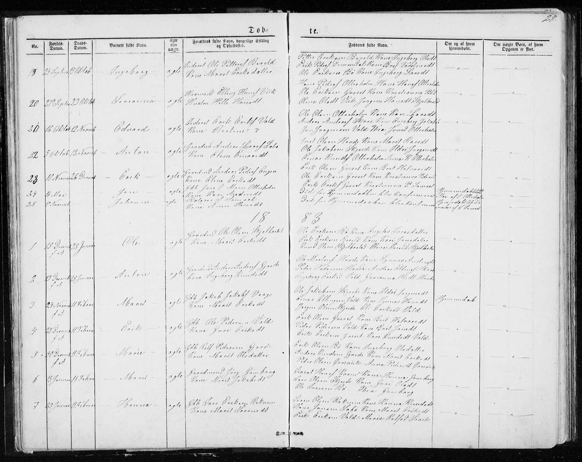 Ministerialprotokoller, klokkerbøker og fødselsregistre - Møre og Romsdal, AV/SAT-A-1454/543/L0564: Parish register (copy) no. 543C02, 1867-1915, p. 28