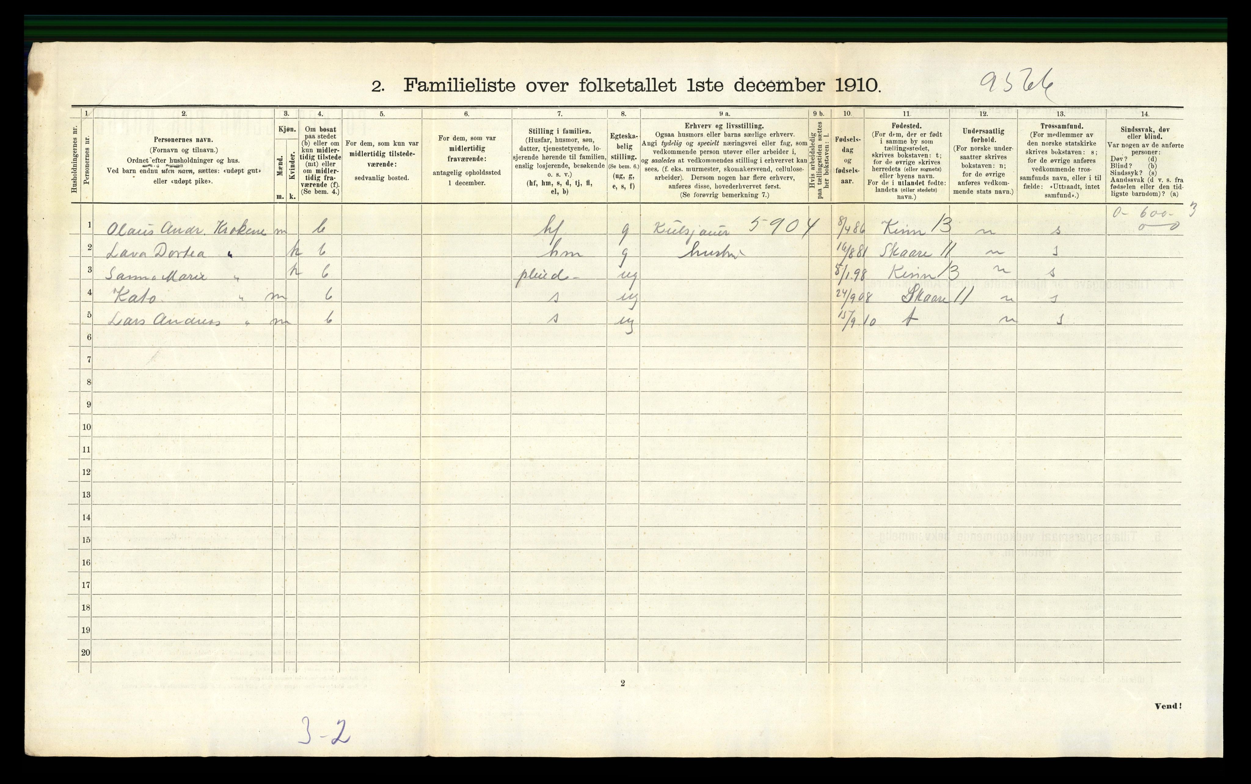 RA, 1910 census for Haugesund, 1910, p. 4005