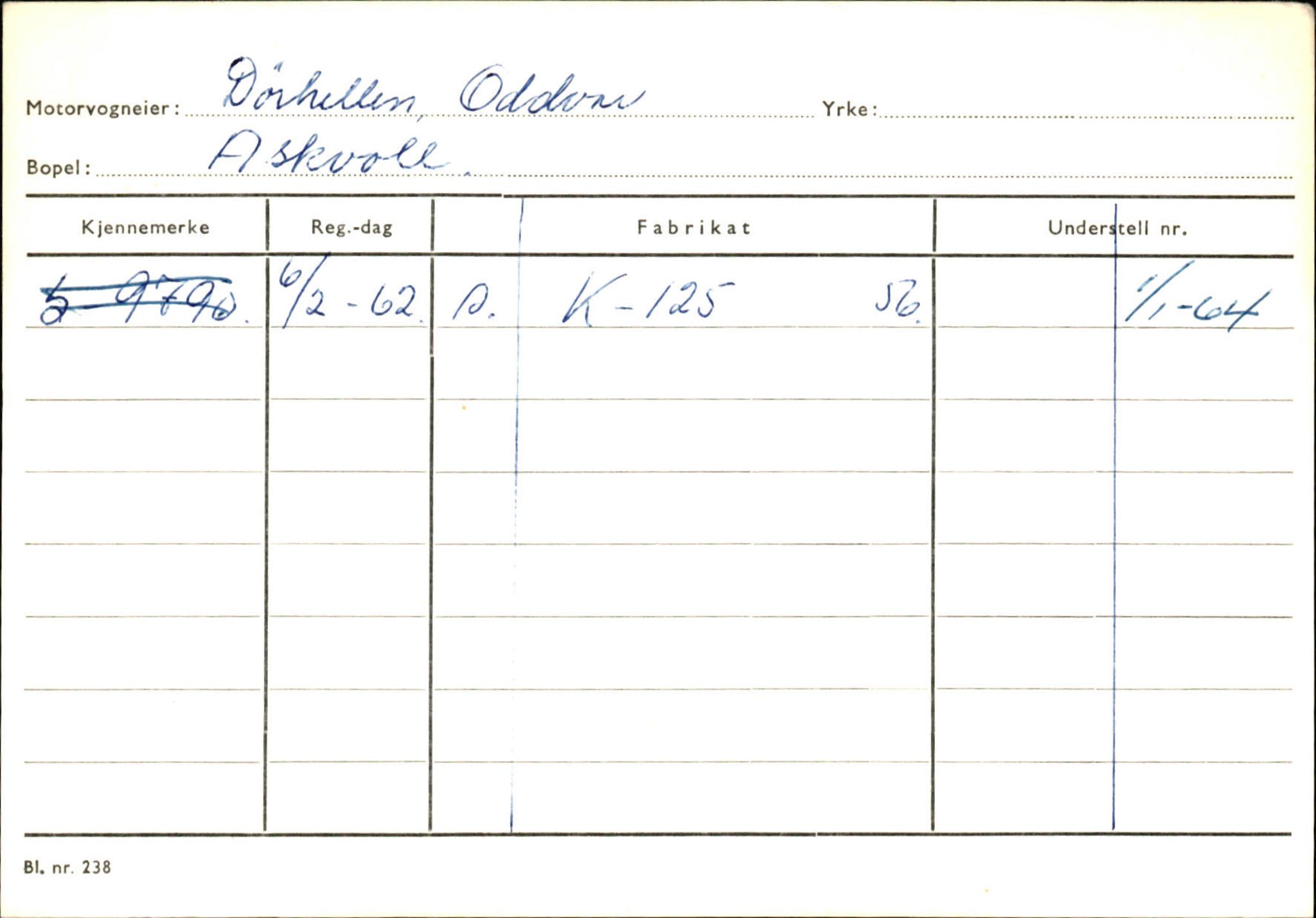 Statens vegvesen, Sogn og Fjordane vegkontor, SAB/A-5301/4/F/L0132: Eigarregister Askvoll A-Å. Balestrand A-Å, 1945-1975, p. 153