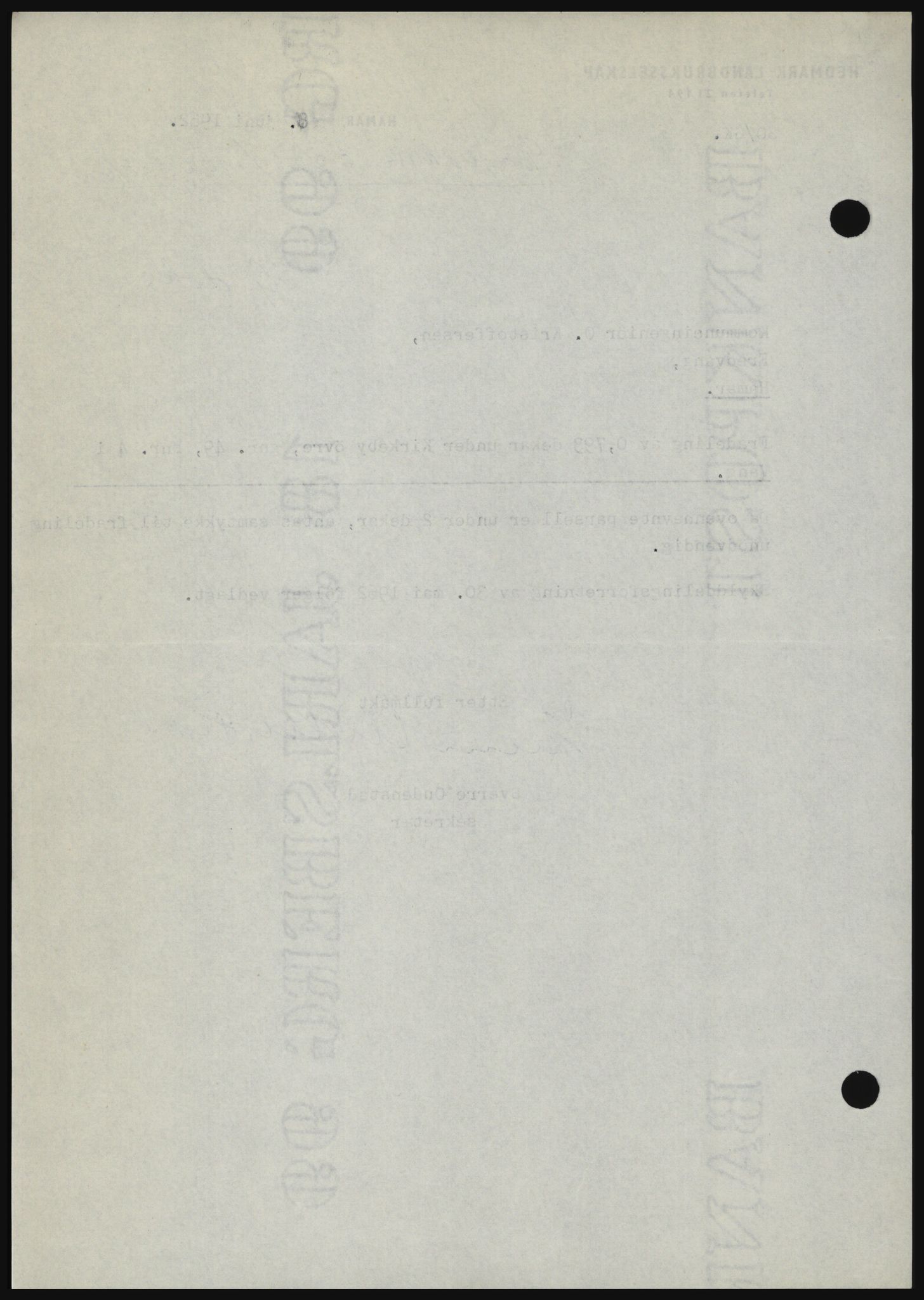 Nord-Hedmark sorenskriveri, SAH/TING-012/H/Hc/L0016: Mortgage book no. 16, 1962-1962, Diary no: : 2228/1962