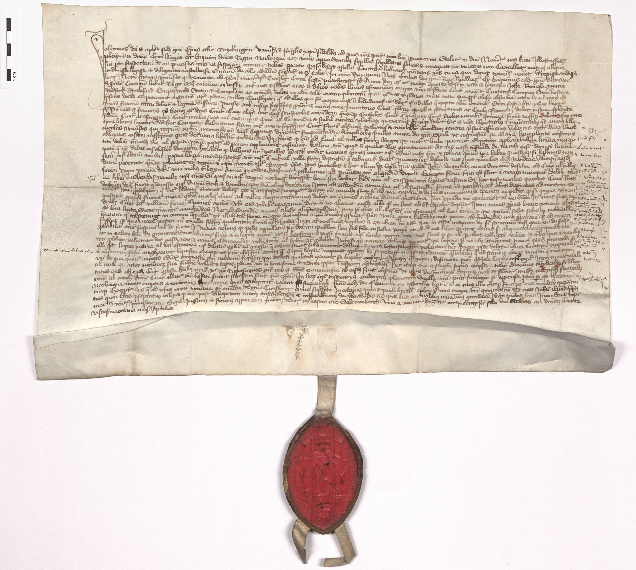 07.1 Urkunden, 3 Auswärtige Beziehungen (Externa), AHL/-/21: Norwegen (Norvagica); Kontor zu Bergen, 1247-1747, p. 199