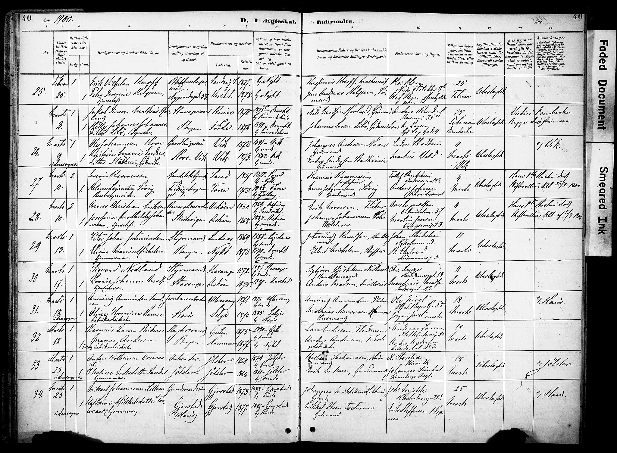 Nykirken Sokneprestembete, SAB/A-77101/H/Haa/L0034: Parish register (official) no. D 4, 1896-1905, p. 40