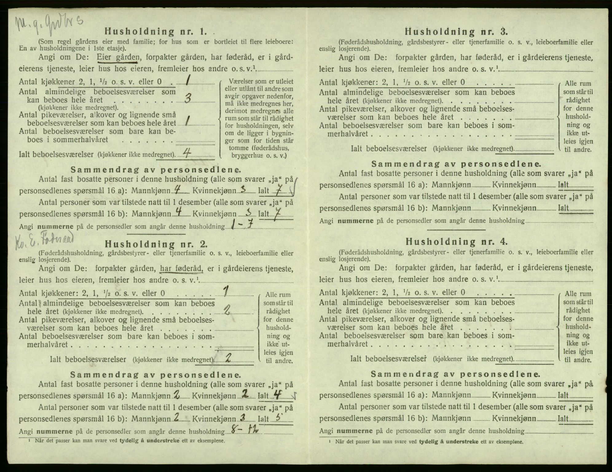 SAB, 1920 census for Odda, 1920, p. 512