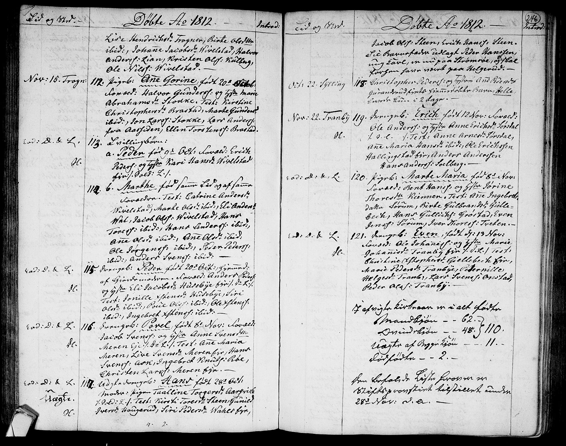 Lier kirkebøker, SAKO/A-230/F/Fa/L0007: Parish register (official) no. I 7, 1794-1813, p. 246