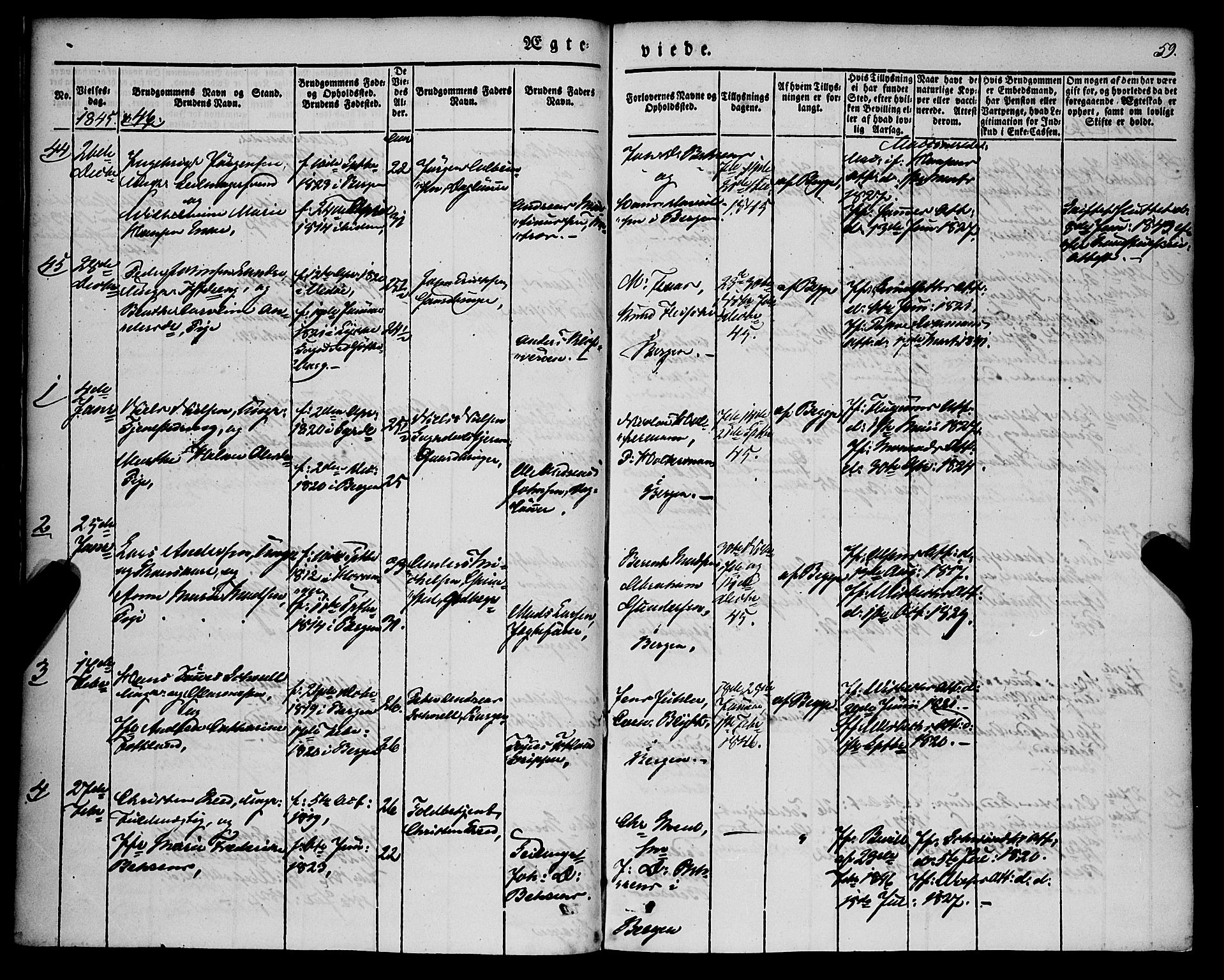 Nykirken Sokneprestembete, SAB/A-77101/H/Haa/L0031: Parish register (official) no. D 1, 1834-1861, p. 59