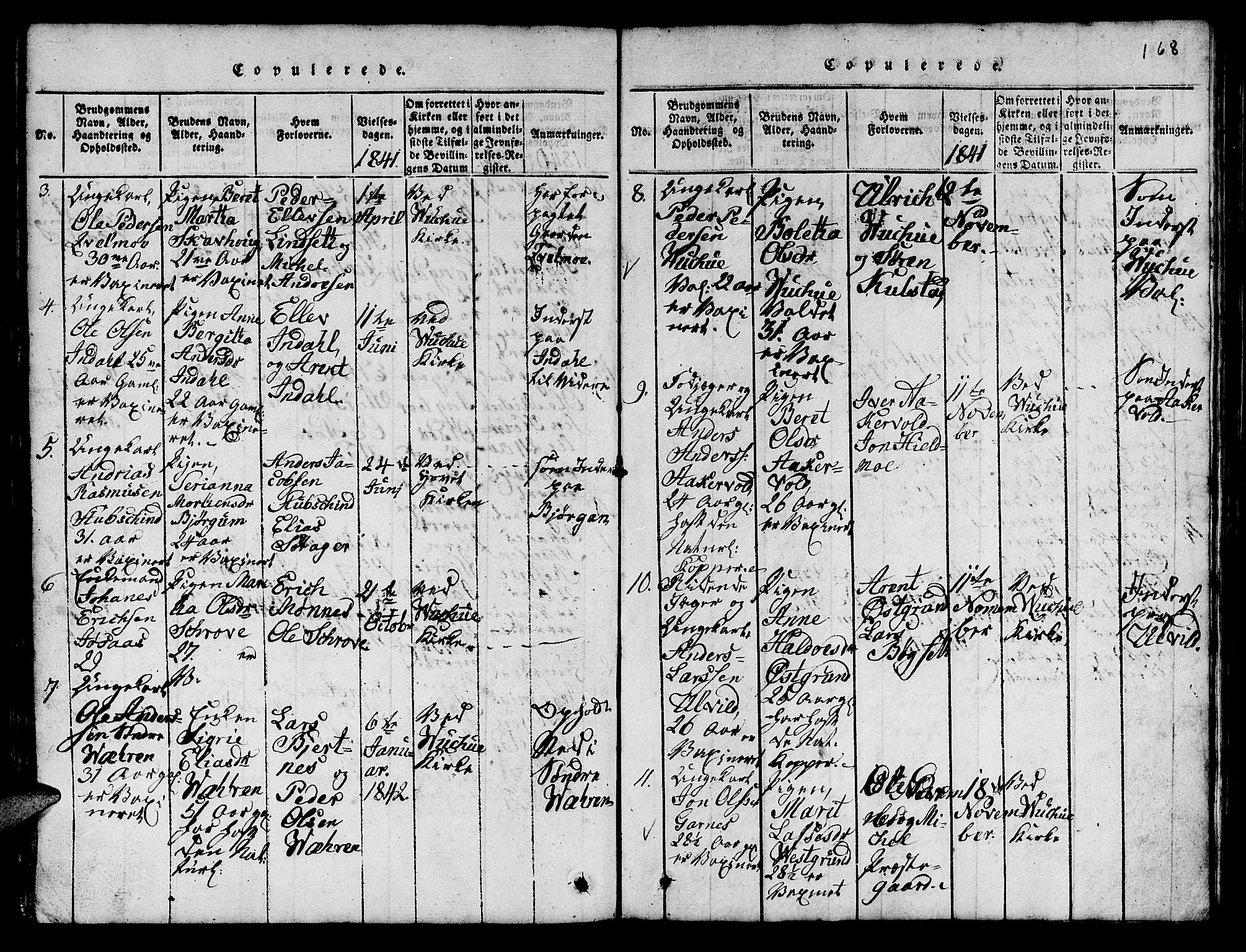Ministerialprotokoller, klokkerbøker og fødselsregistre - Nord-Trøndelag, SAT/A-1458/724/L0265: Parish register (copy) no. 724C01, 1816-1845, p. 168