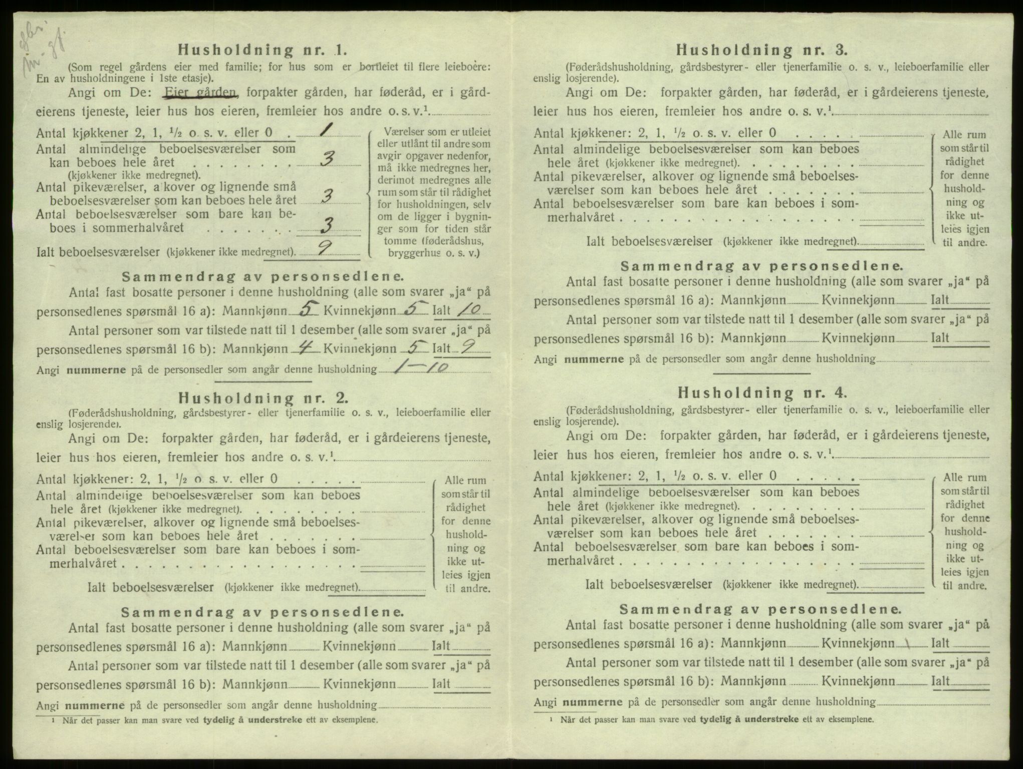 SAB, 1920 census for Stryn, 1920, p. 77