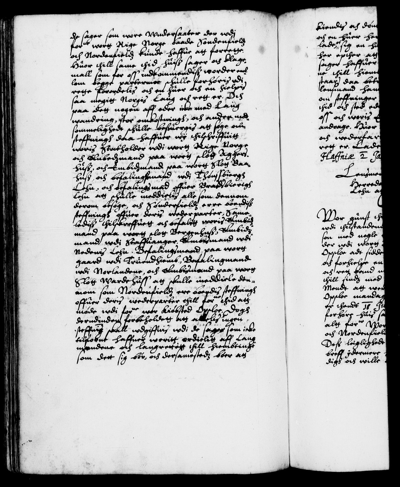 Danske Kanselli 1572-1799, AV/RA-EA-3023/F/Fc/Fca/Fcab/L0003: Norske tegnelser (mikrofilm), 1596-1616, p. 365b