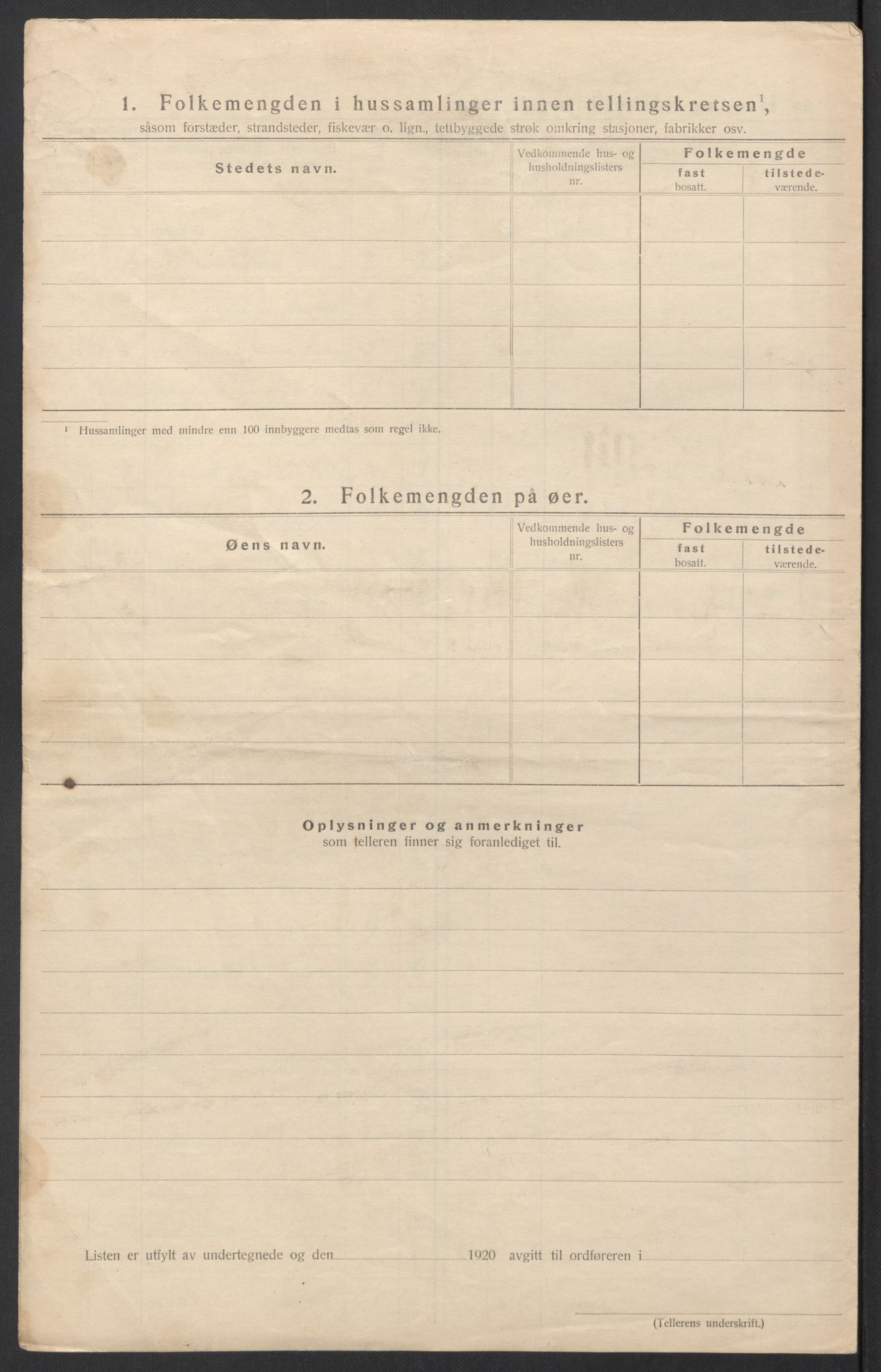 SAT, 1920 census for Fauske, 1920, p. 50