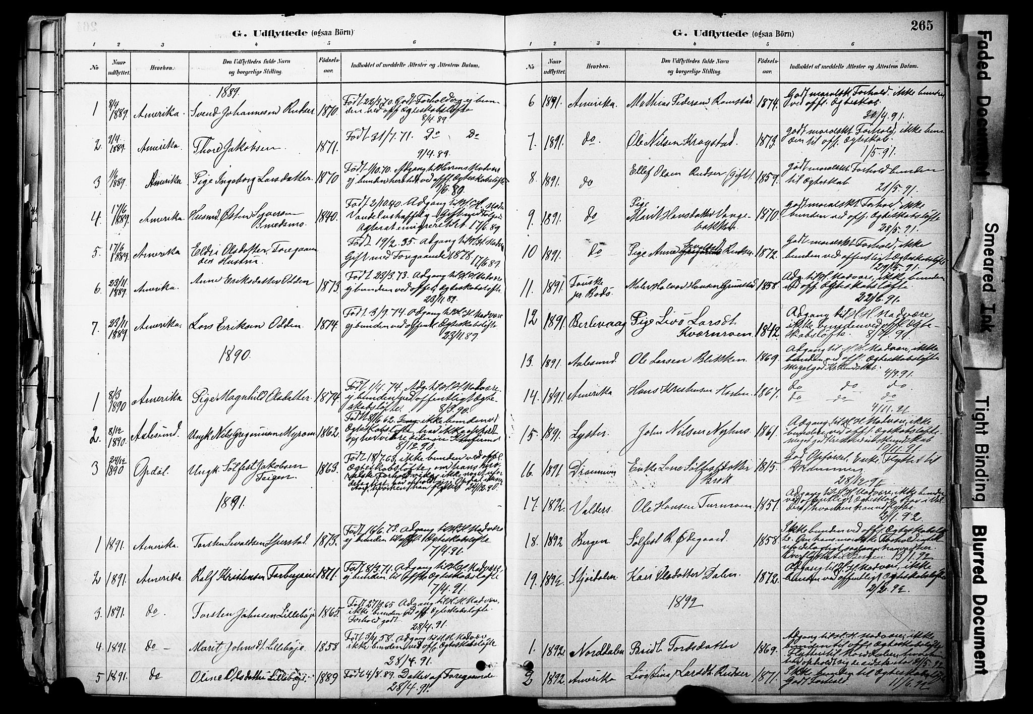 Skjåk prestekontor, SAH/PREST-072/H/Ha/Haa/L0003: Parish register (official) no. 3, 1880-1907, p. 265