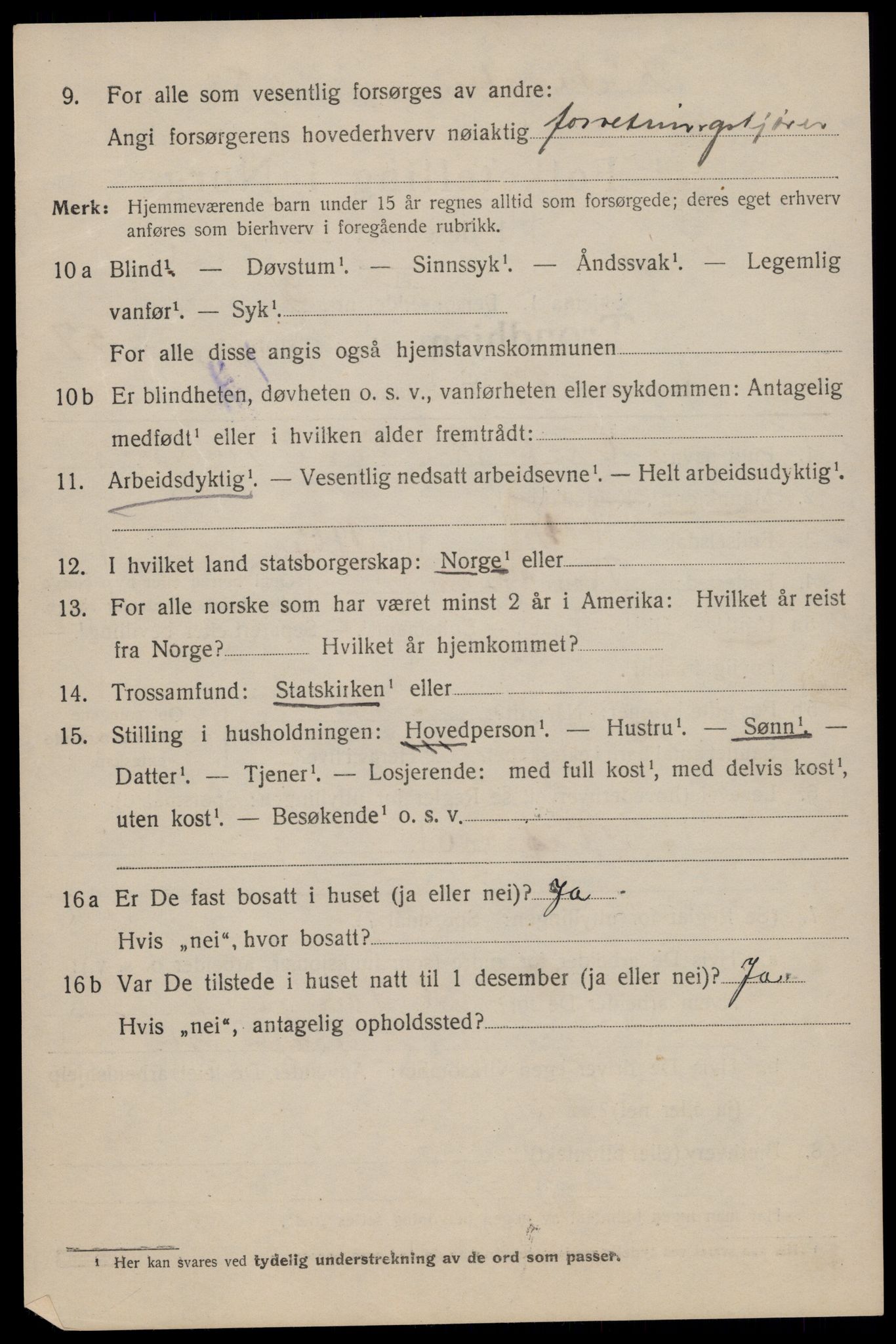 SAT, 1920 census for Trondheim, 1920, p. 116643