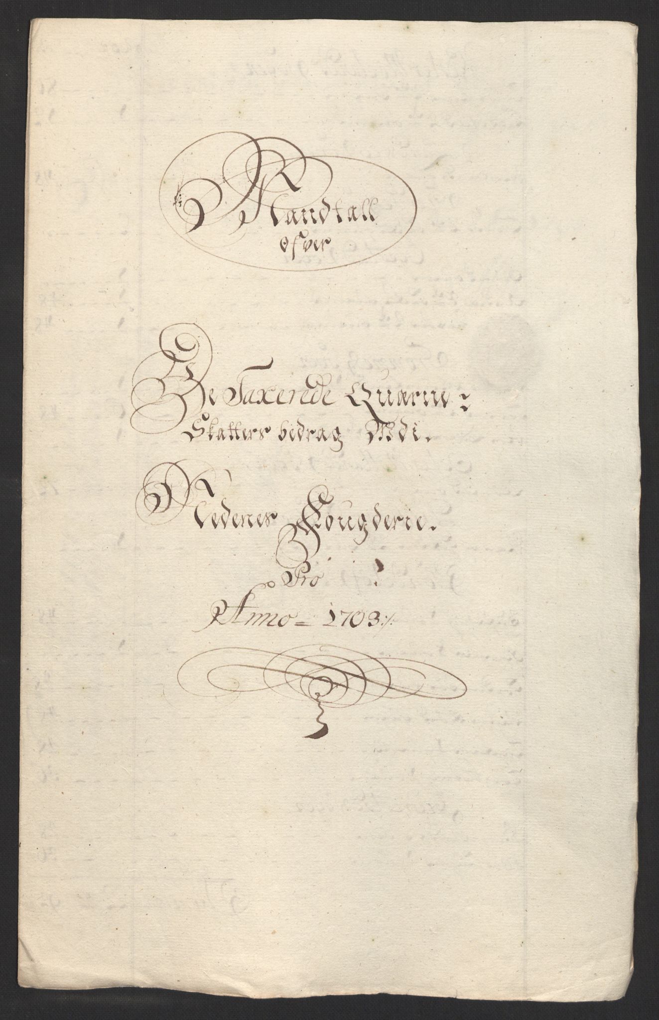 Rentekammeret inntil 1814, Reviderte regnskaper, Fogderegnskap, RA/EA-4092/R39/L2316: Fogderegnskap Nedenes, 1702-1703, p. 200