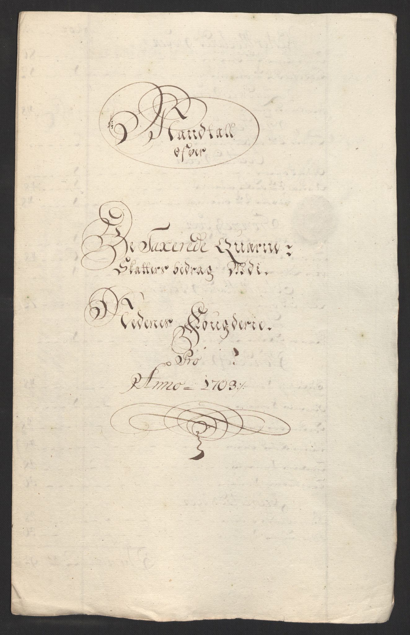 Rentekammeret inntil 1814, Reviderte regnskaper, Fogderegnskap, AV/RA-EA-4092/R39/L2316: Fogderegnskap Nedenes, 1702-1703, p. 200