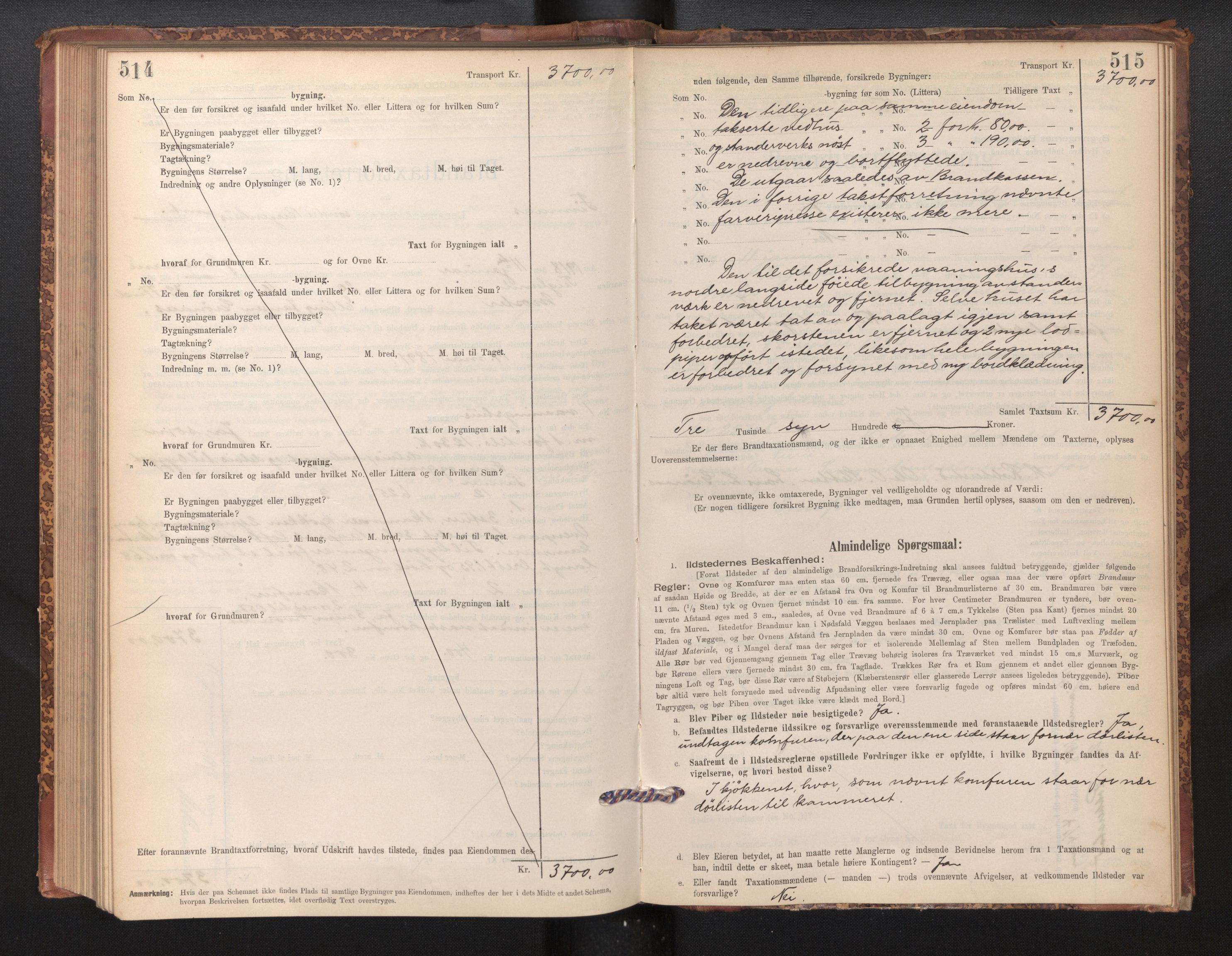 Lensmannen i Finnås, AV/SAB-A-31901/0012/L0002: Branntakstprotokoll, skjematakst, 1894-1954, p. 514-515