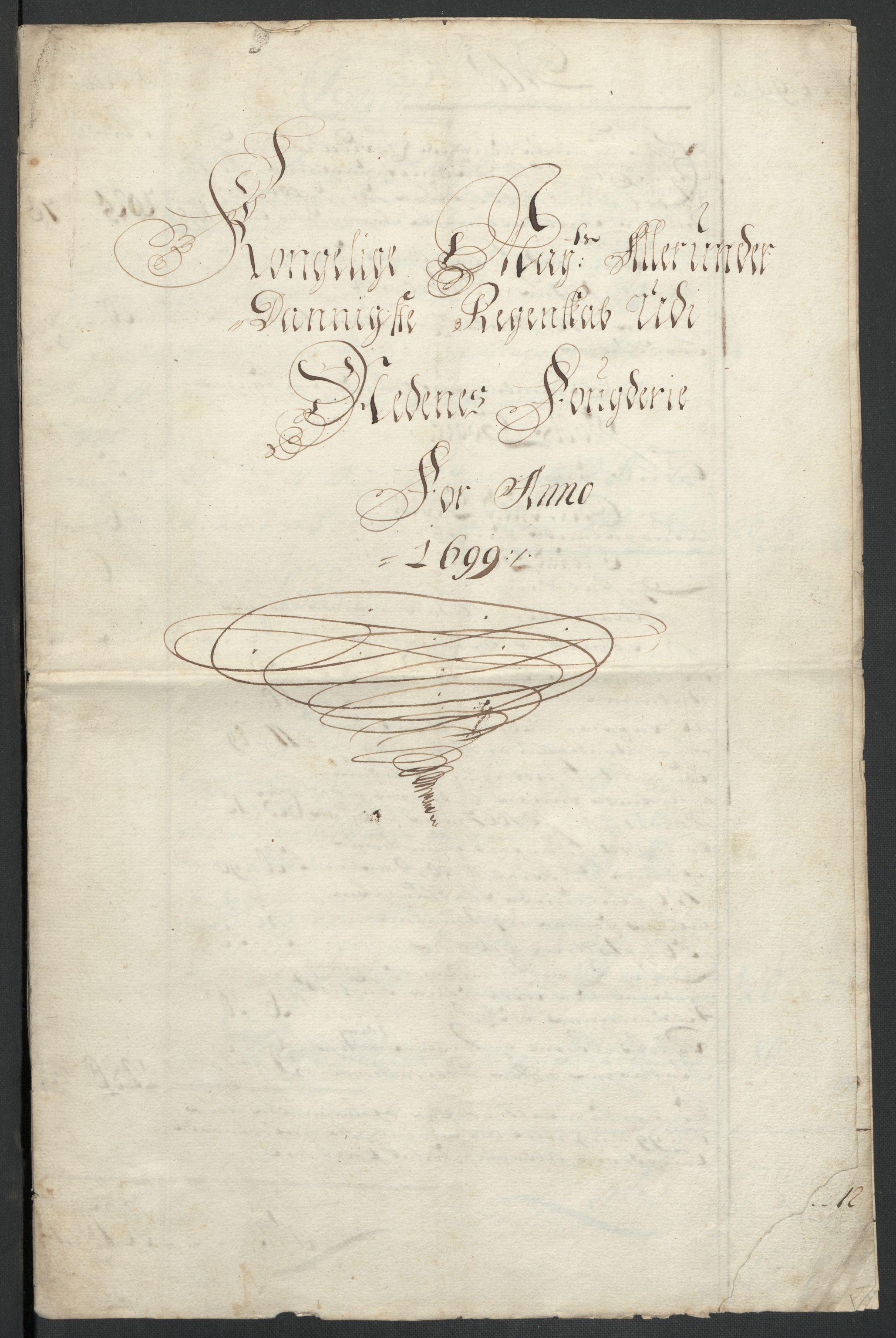 Rentekammeret inntil 1814, Reviderte regnskaper, Fogderegnskap, AV/RA-EA-4092/R39/L2314: Fogderegnskap Nedenes, 1698-1699, p. 126