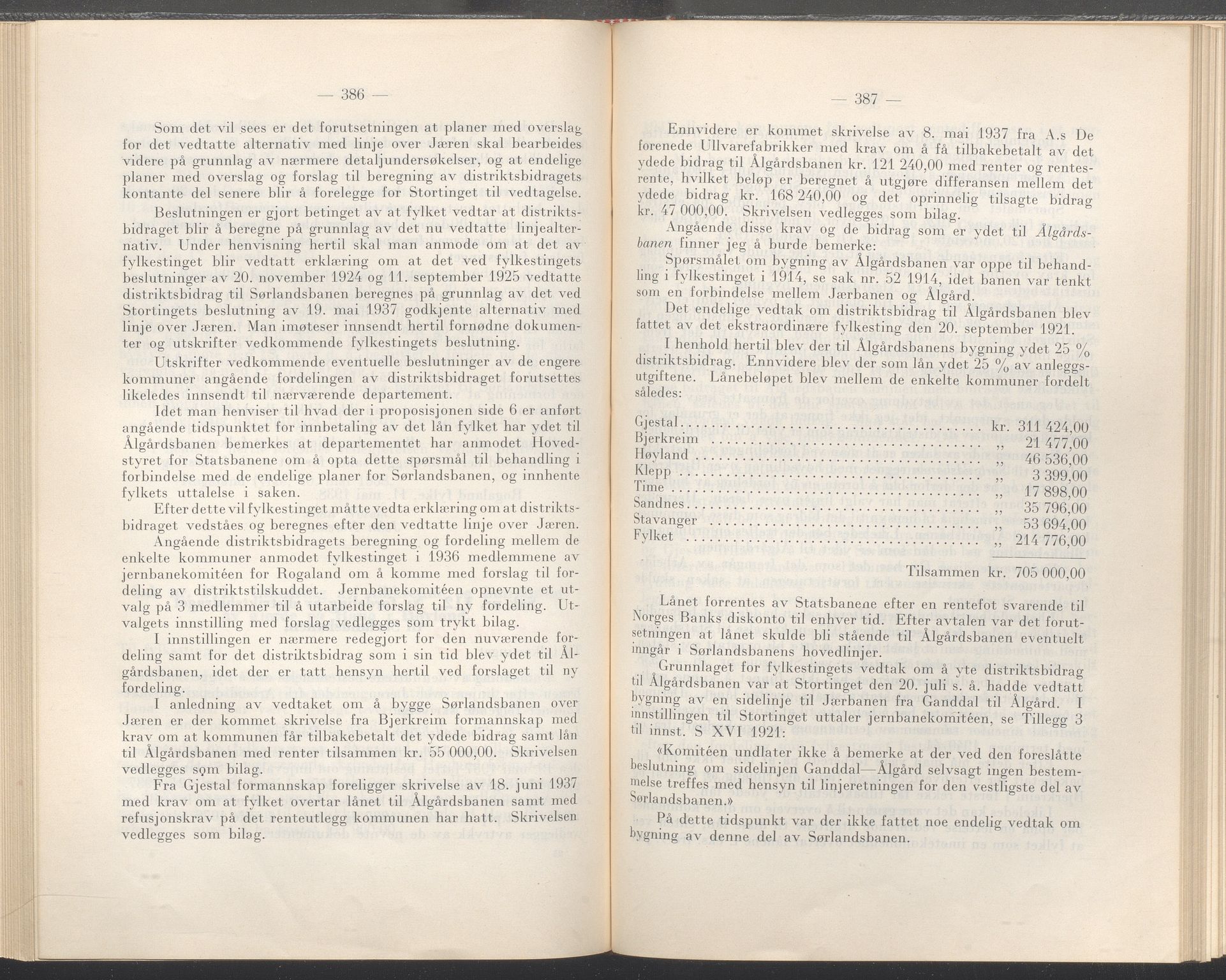 Rogaland fylkeskommune - Fylkesrådmannen , IKAR/A-900/A/Aa/Aaa/L0057: Møtebok , 1938, p. 386-387