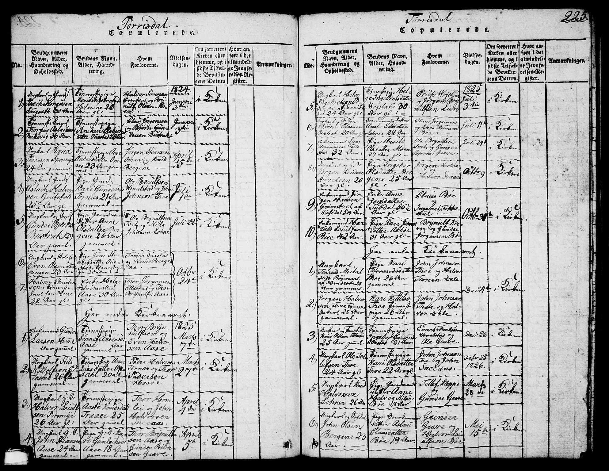 Drangedal kirkebøker, SAKO/A-258/G/Ga/L0001: Parish register (copy) no. I 1 /2, 1814-1856, p. 225