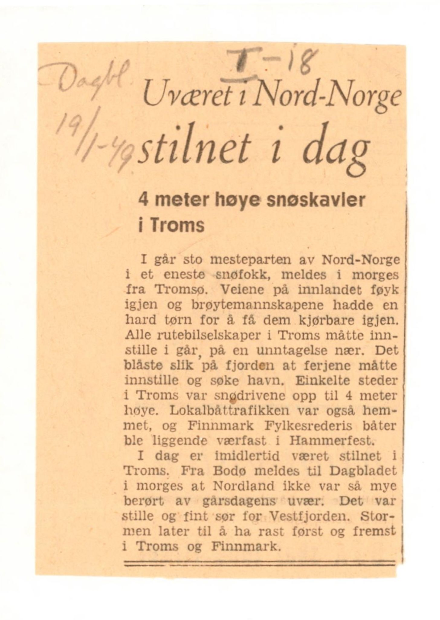 Finnmarkskontorets presse- og opplysningsarkiv , FMFB/A-1198/E/L0003/0002b: I Nord-Troms og Finnmark - generelt  / Tromsø-kontoret, 1945-1947