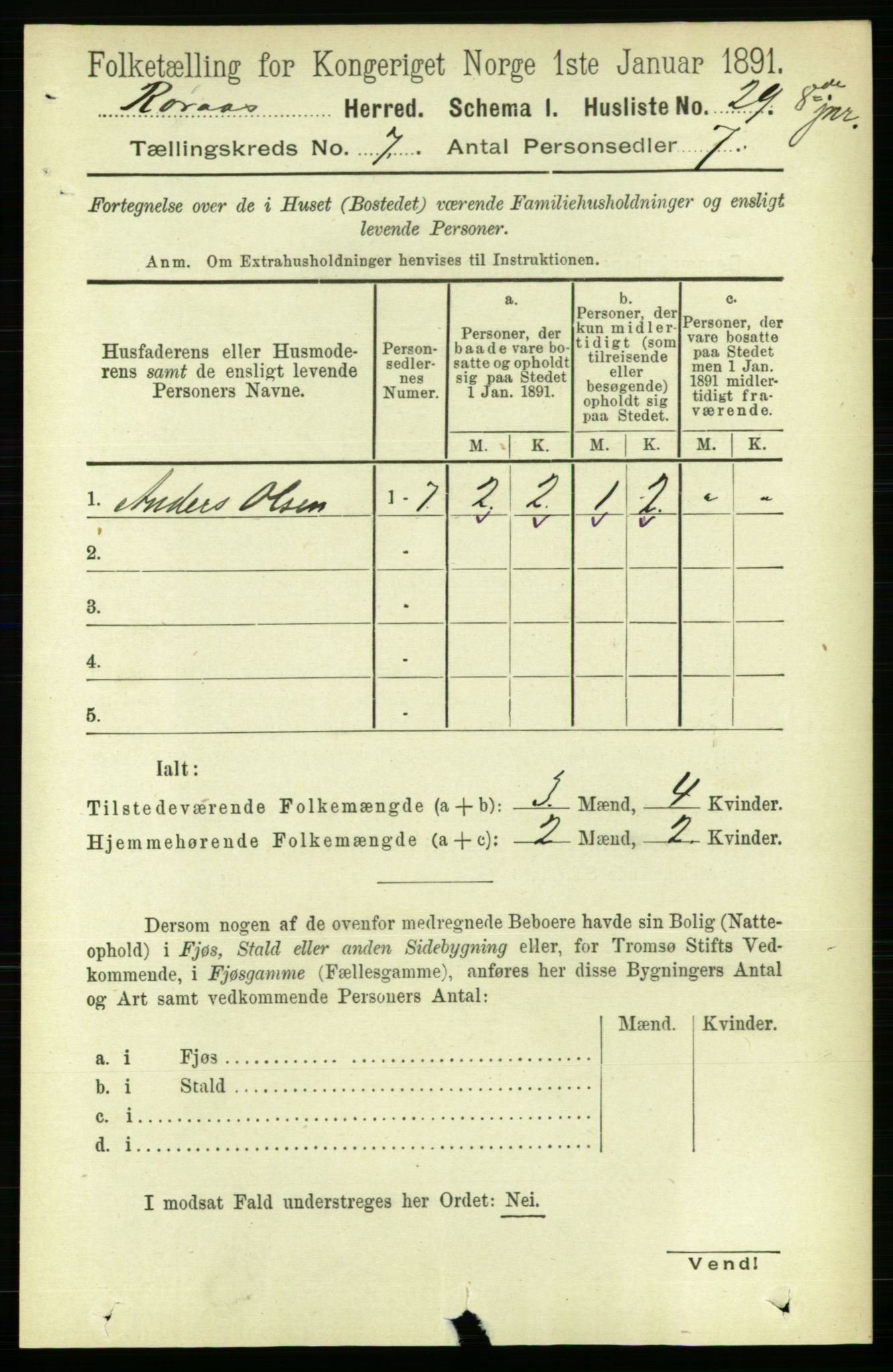 RA, 1891 census for 1640 Røros, 1891, p. 1369