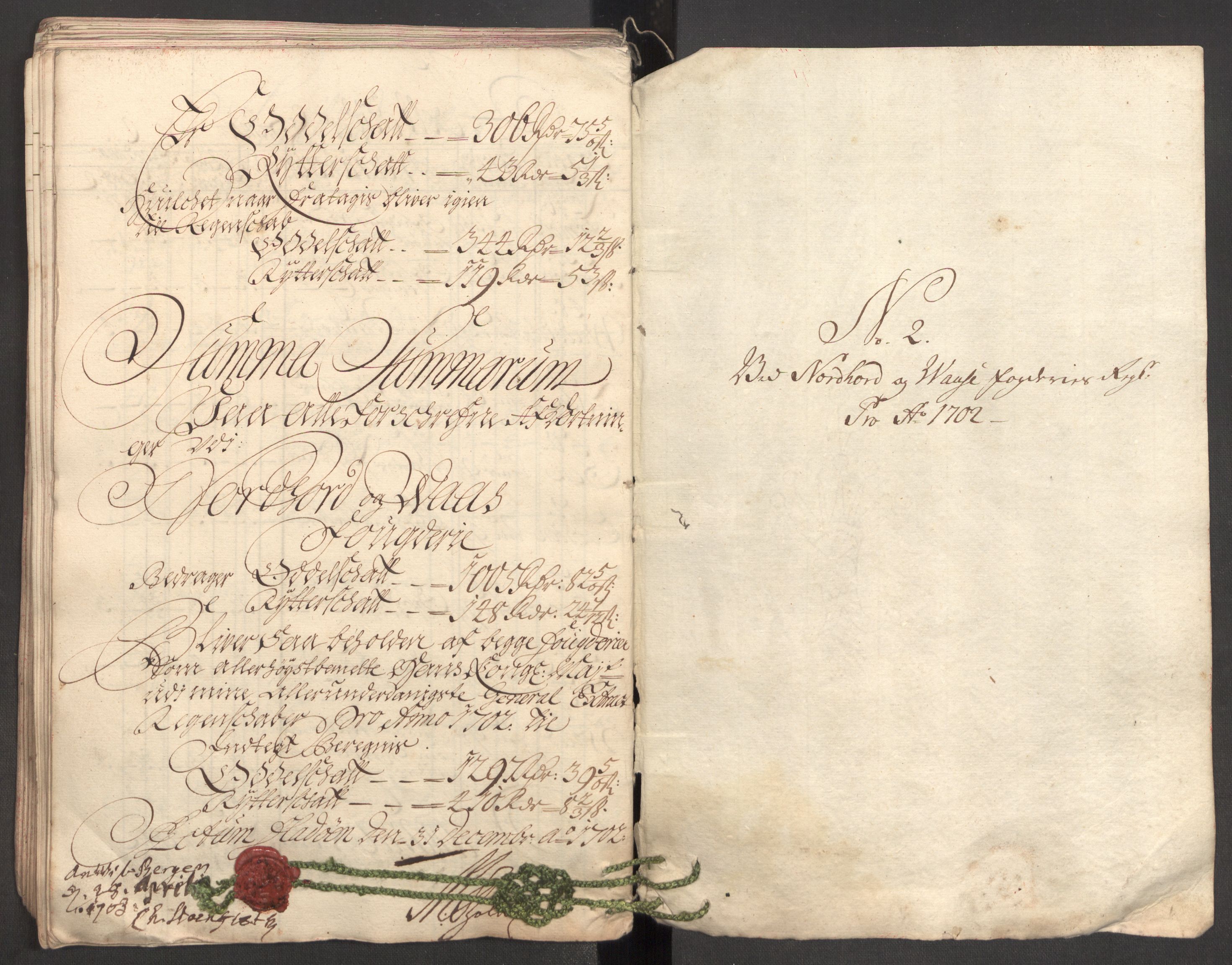 Rentekammeret inntil 1814, Reviderte regnskaper, Fogderegnskap, AV/RA-EA-4092/R51/L3186: Fogderegnskap Nordhordland og Voss, 1702-1703, p. 114