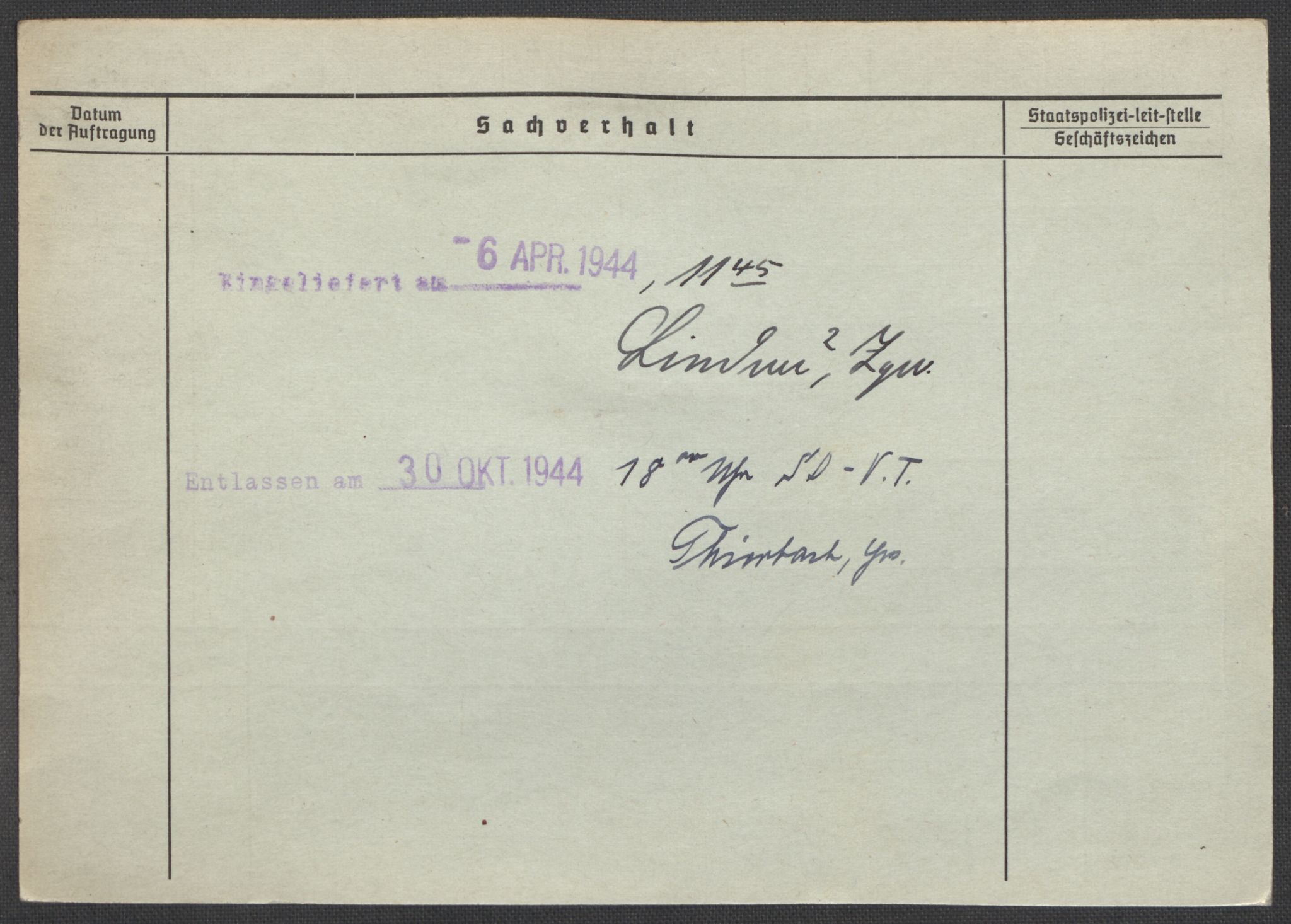 Befehlshaber der Sicherheitspolizei und des SD, RA/RAFA-5969/E/Ea/Eaa/L0003: Register over norske fanger i Møllergata 19: Eng-Hag, 1940-1945, p. 638