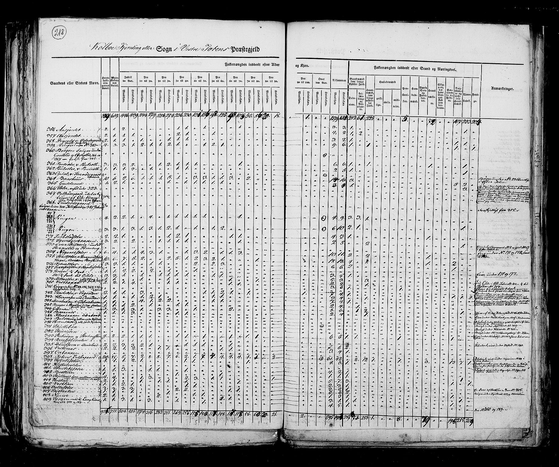 RA, Census 1825, vol. 6: Kristians amt, 1825, p. 218