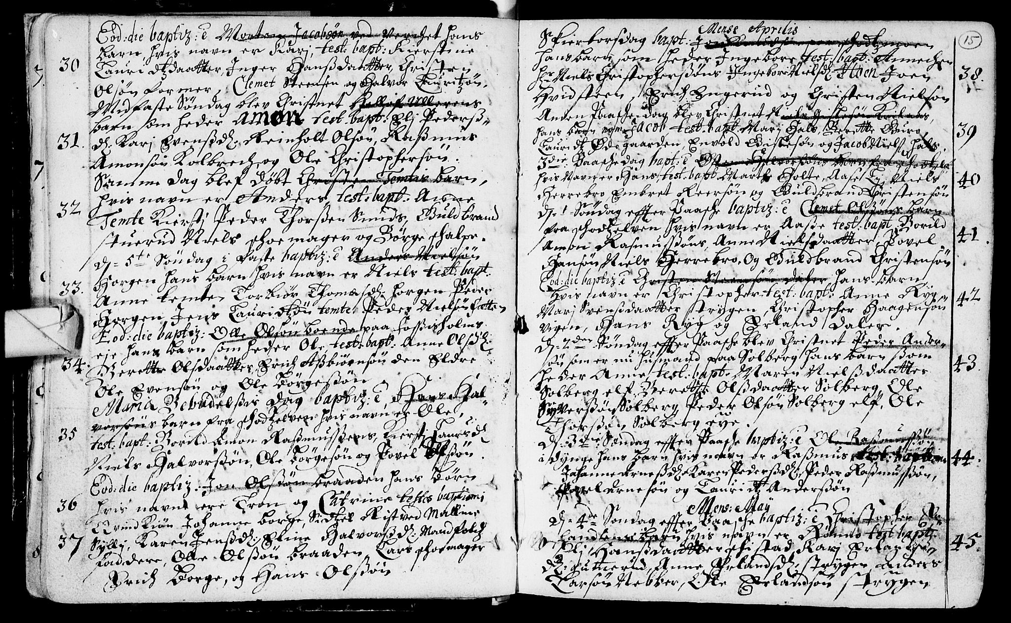 Eiker kirkebøker, AV/SAKO-A-4/F/Fa/L0002: Parish register (official) no. I 2, 1705-1724, p. 15