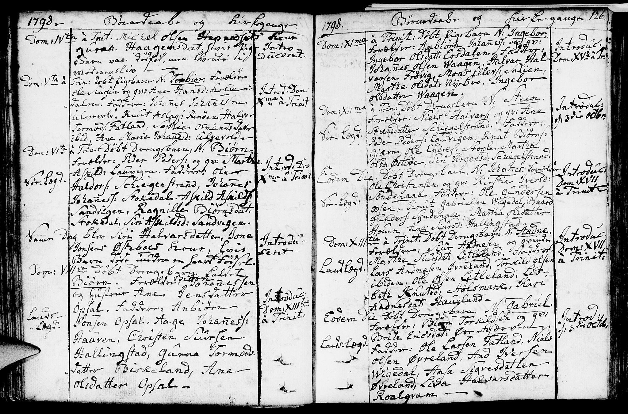 Vikedal sokneprestkontor, AV/SAST-A-101840/01/IV: Parish register (official) no. A 2, 1779-1817, p. 126