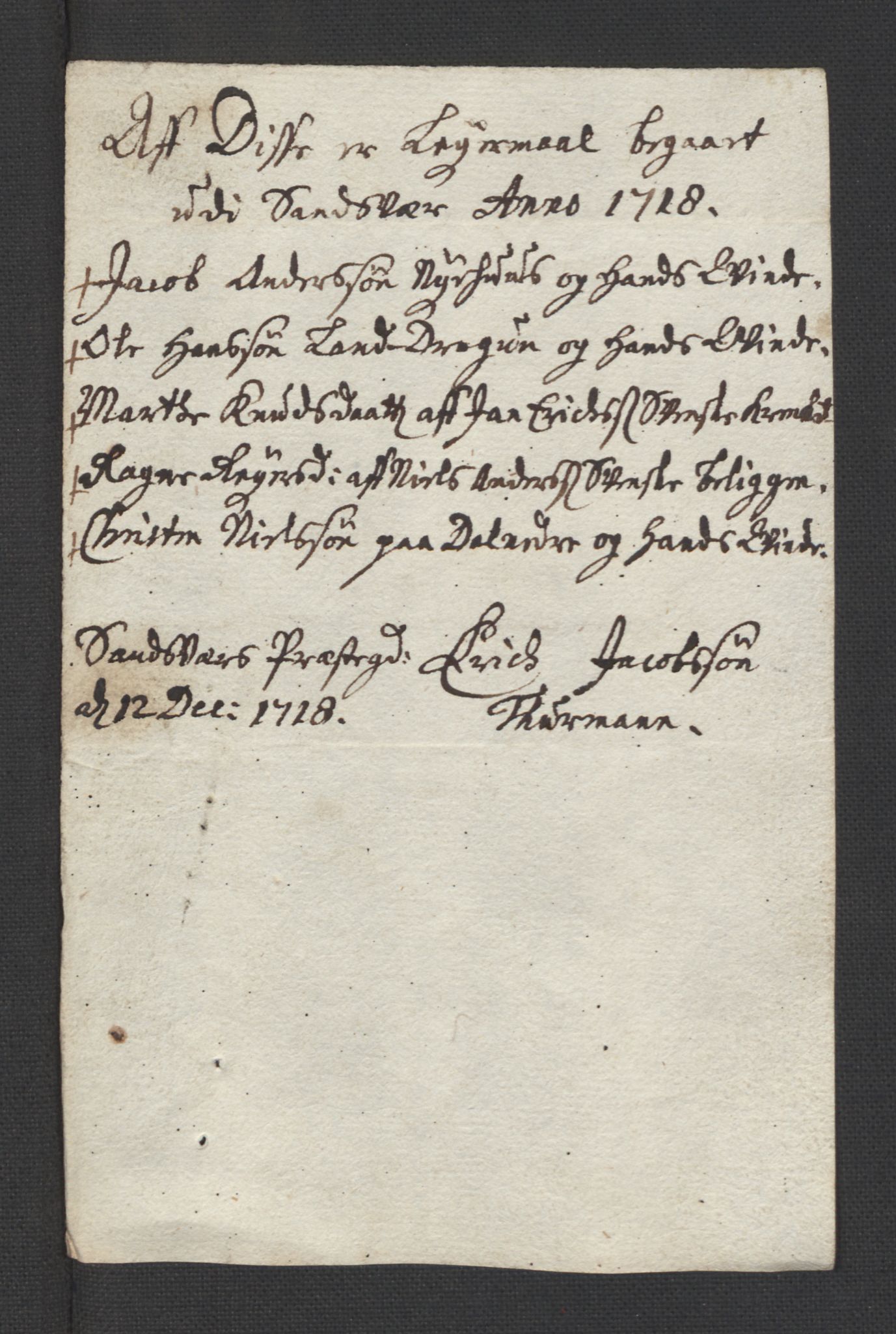 Rentekammeret inntil 1814, Reviderte regnskaper, Fogderegnskap, RA/EA-4092/R24/L1594: Fogderegnskap Numedal og Sandsvær, 1718, p. 272